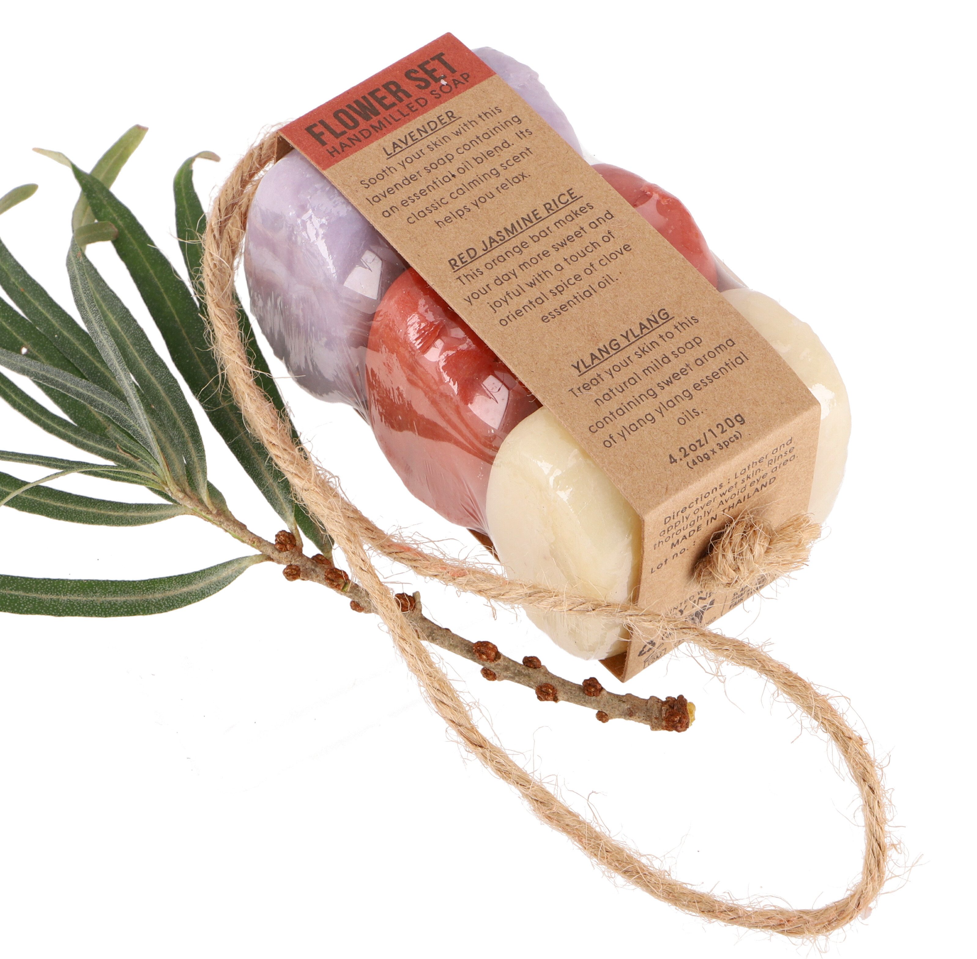 Guru-Shop Handseife Geschenkset 3 x 40 g handgemachte Duftseifen,..