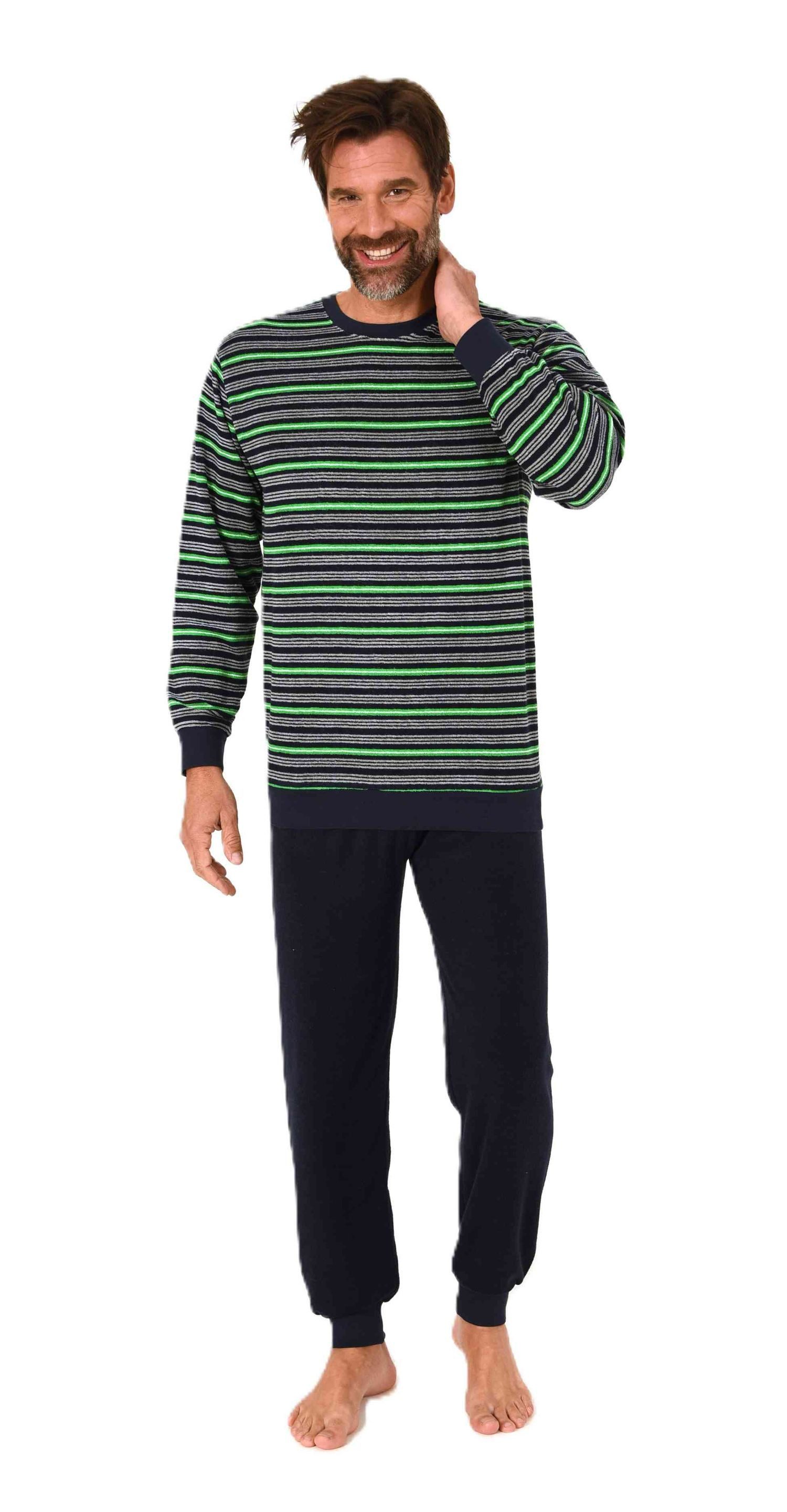 Normann Pyjama Normann Herren Frottee Schlafanzug langarm – auch in Übergrö günstig online kaufen