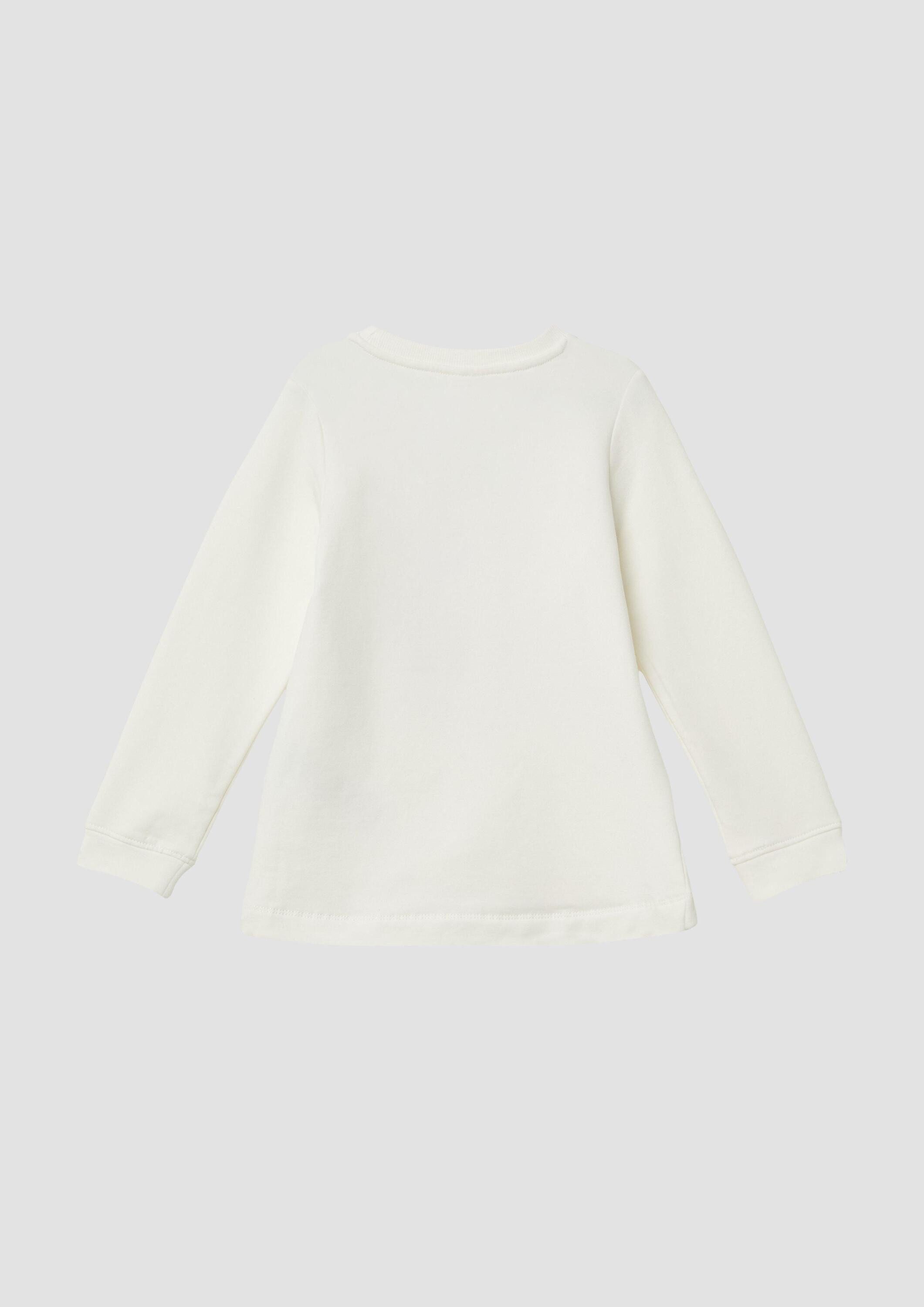 s.Oliver Sweatshirt Sweatshirt Sweatshirt mit überlappendem Saum und kuscheliger Innenseite