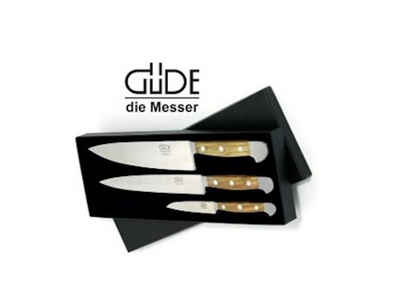 Güde Messer Solingen Messer-Set Güde Messerset 3-tlg. Geschenkbox, Alpha Olive