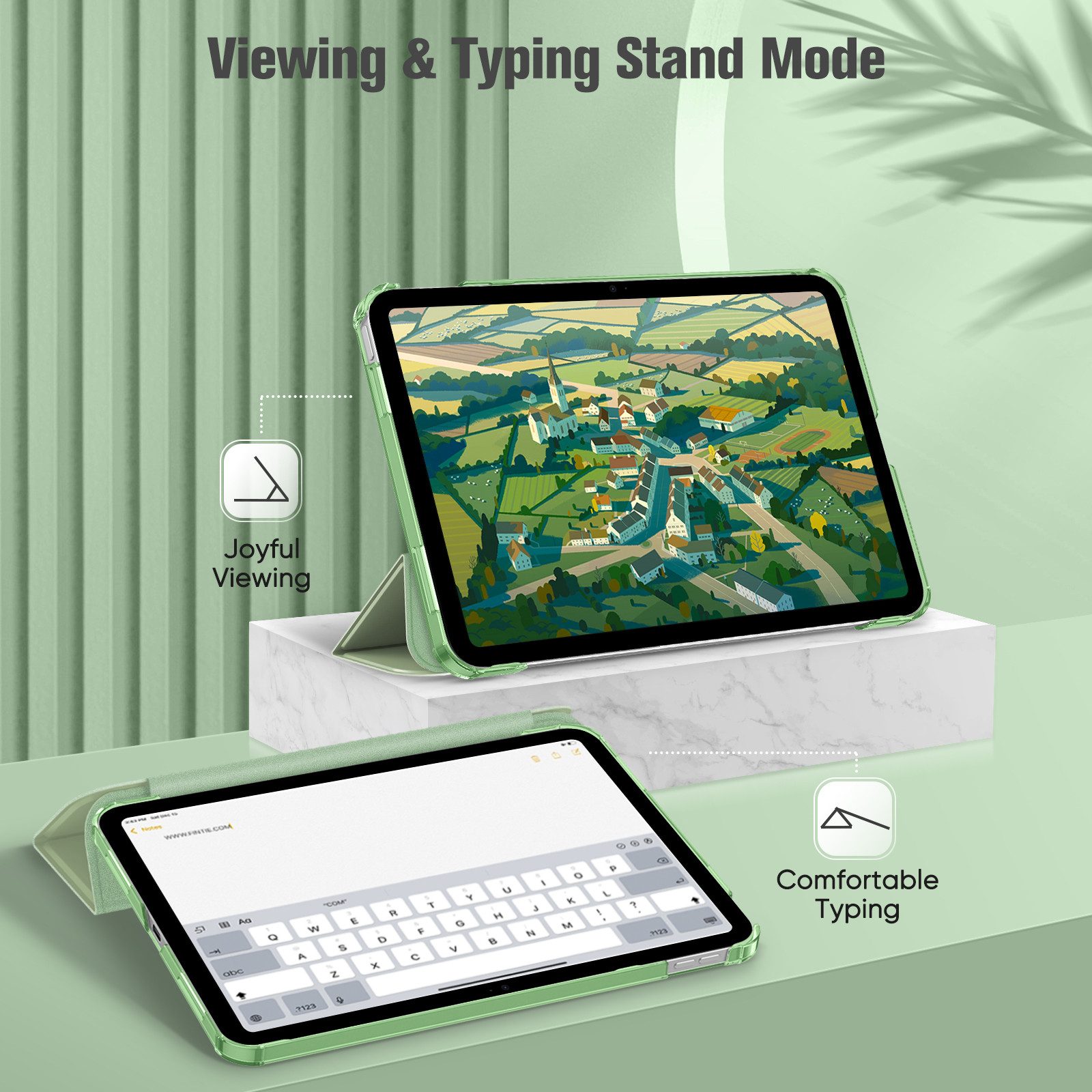 Fintie Tablet-Hülle für iPad 11. Generation 2025 (A16) 11 Zoll, iPad 10. Generation 2022 10.9 Zoll, Ultradünn Case mit transparenter Rückseite Abdeckung, Auto S – Bild 4 von 5