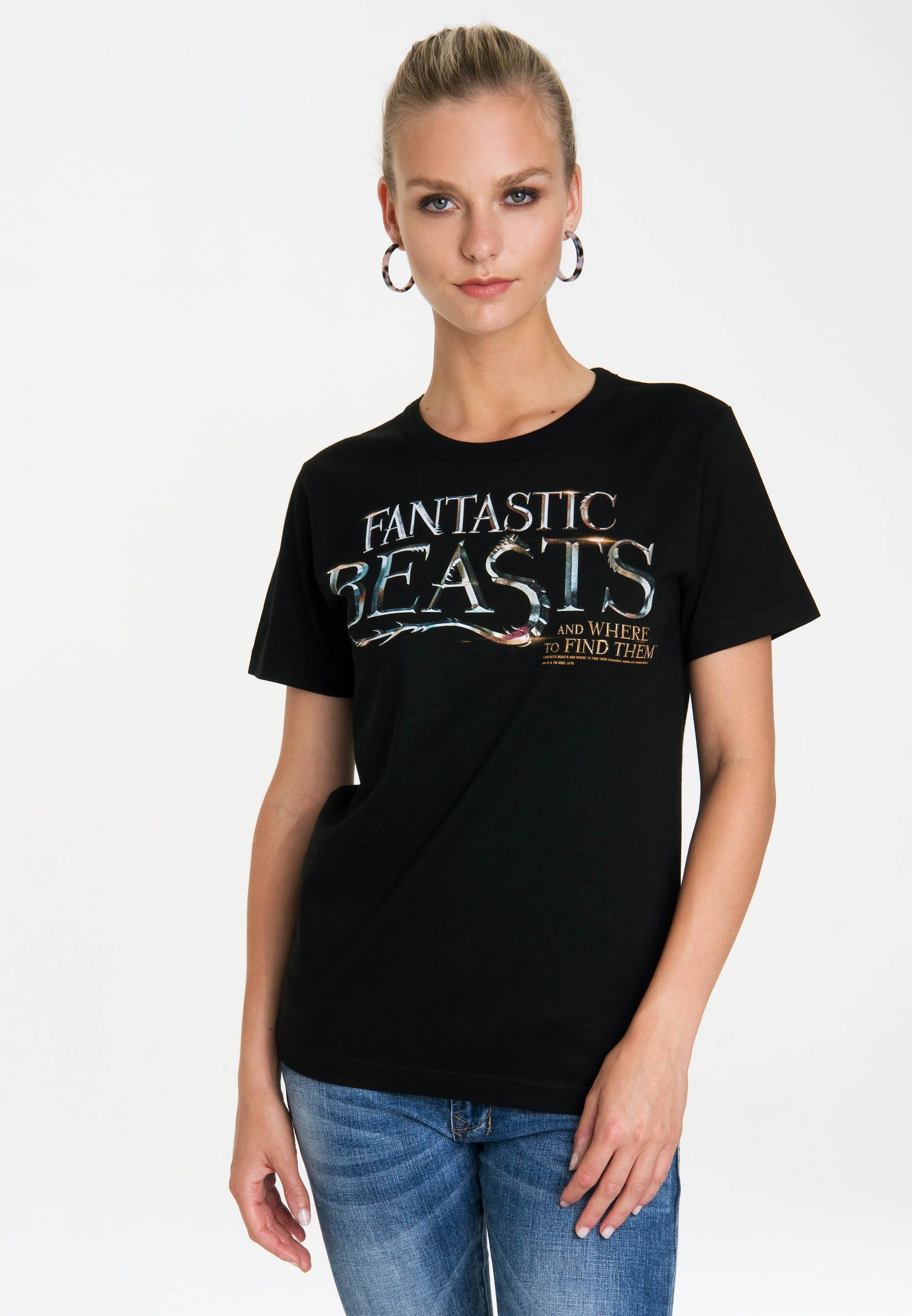 LOGOSHIRT T-Shirt Fantastic Beasts Logo mit lizenziertem Originaldesign