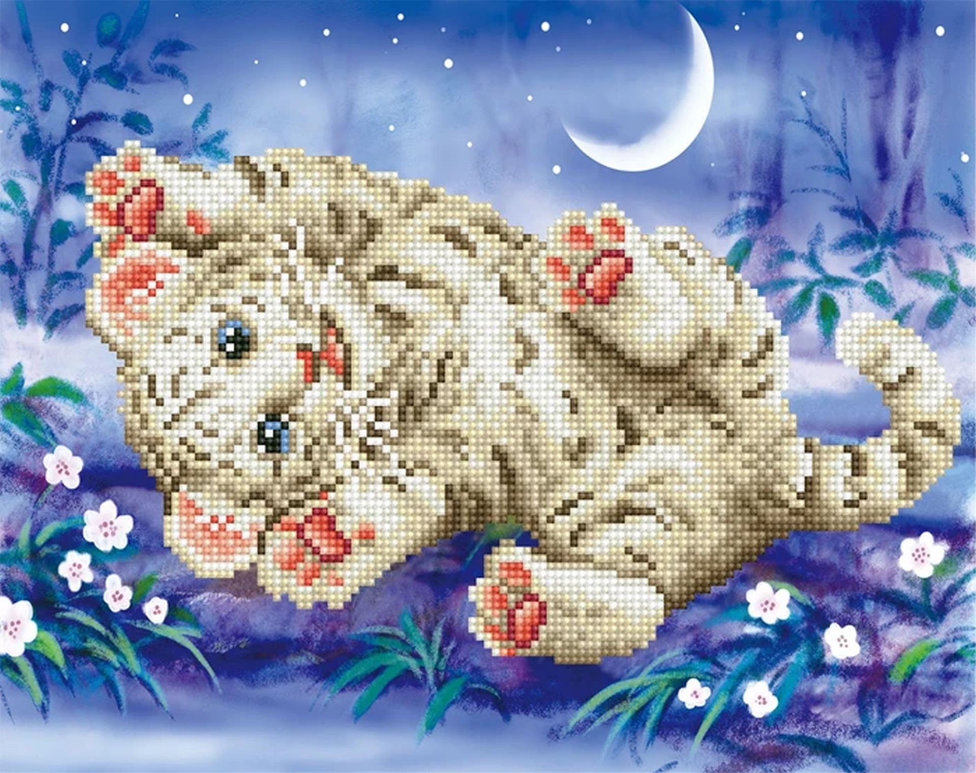 Diamond Dotz Malen nach Zahlen Diamond Painting Baby Tiger