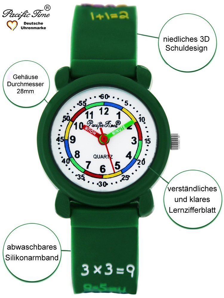 Quarzuhr Gratis Lernuhr Silikonarmband, Kinder Time Pacific Armbanduhr Mathe Versand