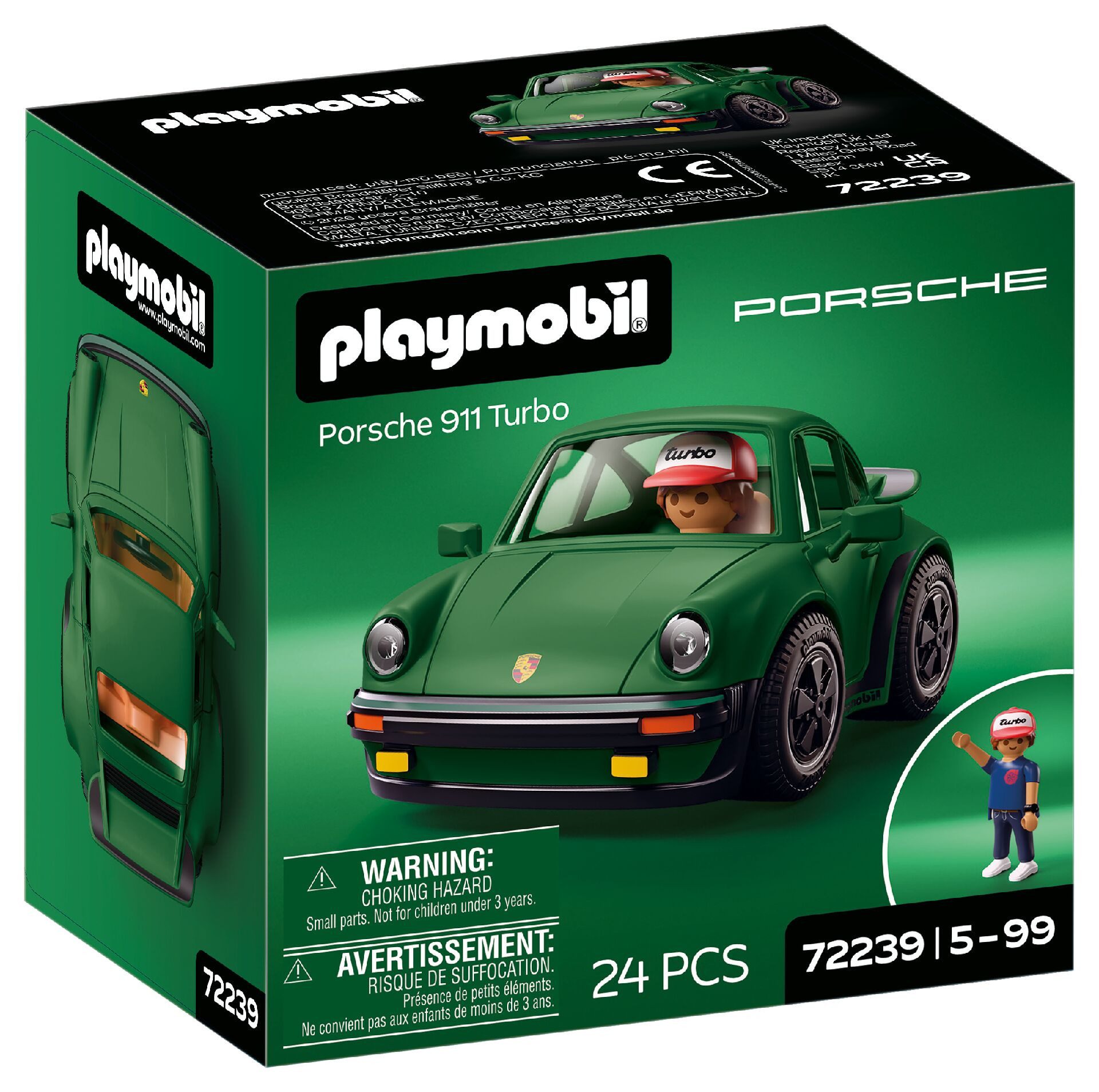 Playmobil® PLAYMOBIL X Porsche 911 Turbo (72239), Cars Konstruktions-Spielset, (24 St), Made in Europe – Bild 3 von 3