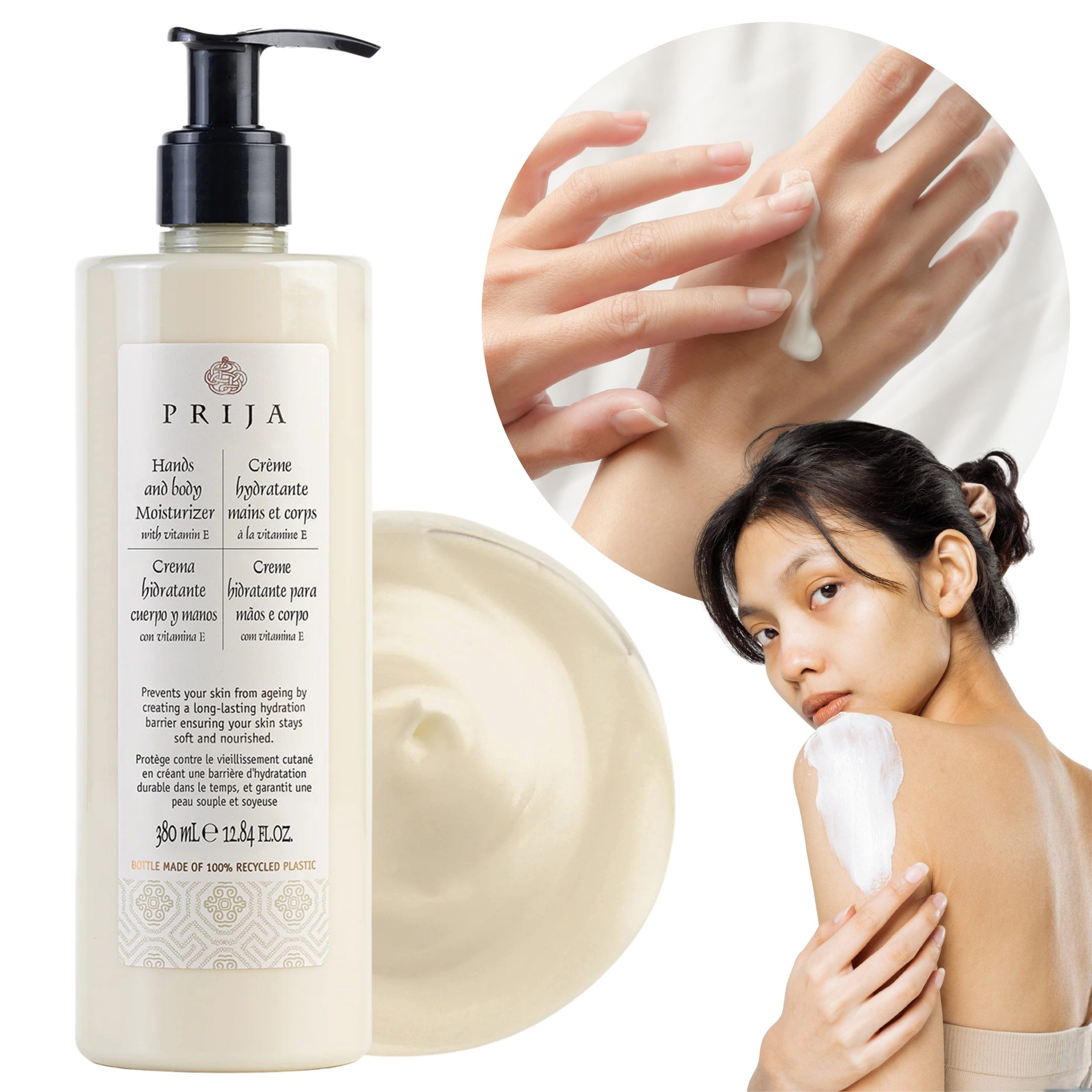 PRIJA Handcreme PRIJA feuchtigkeitsspendende Reise-Hand-und Körpercreme, Vit E