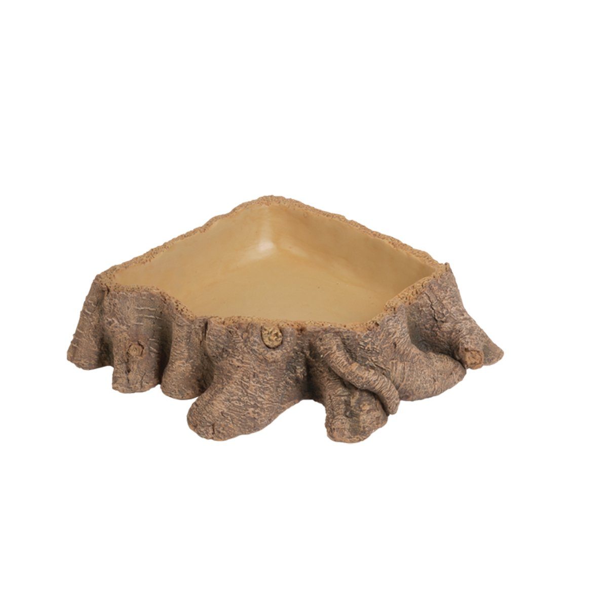 Terrariendeko Trinkschale Stump 3, 26x26x6 cm
