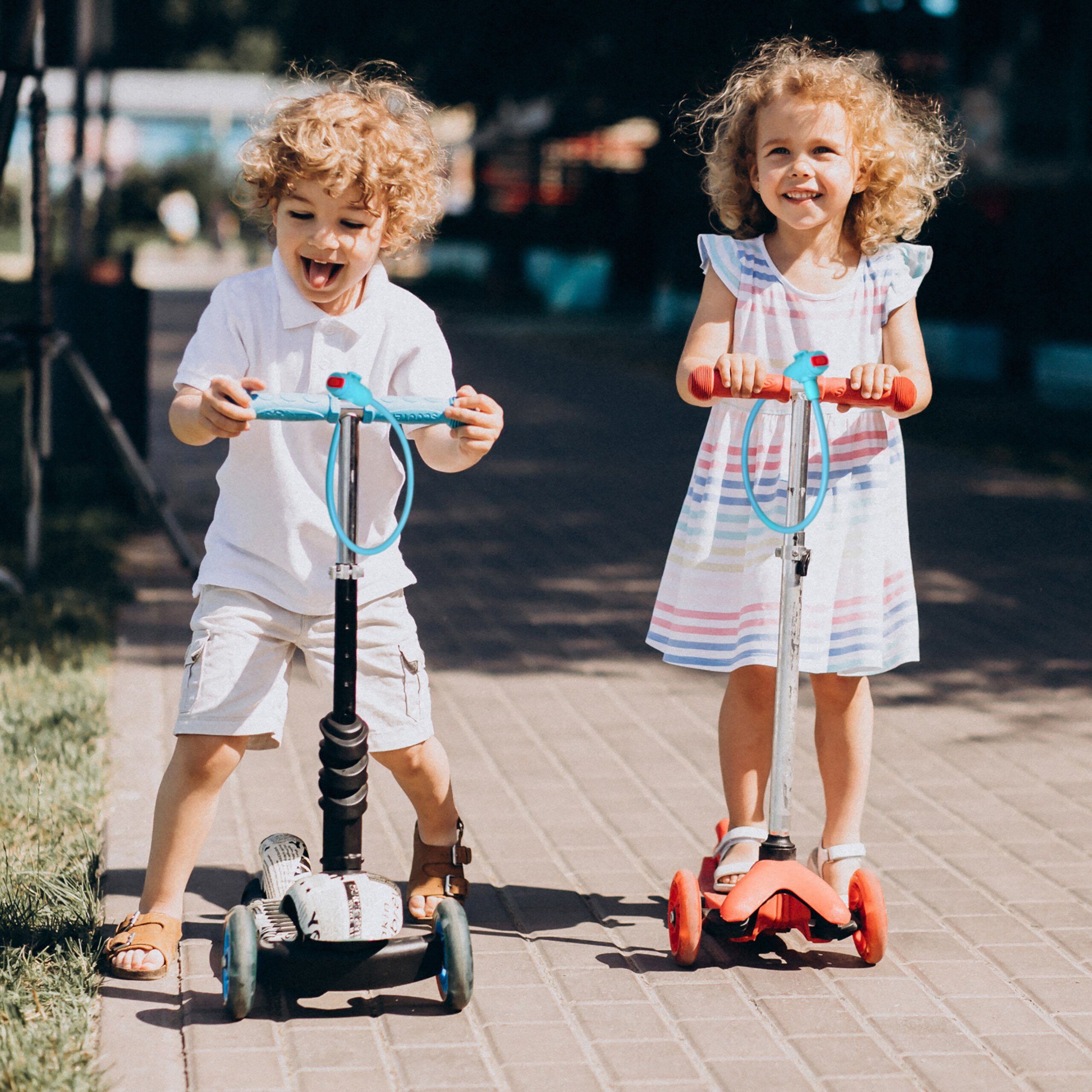 relaxdays Kabelschloss Fahrradschloss für Kinder, blau