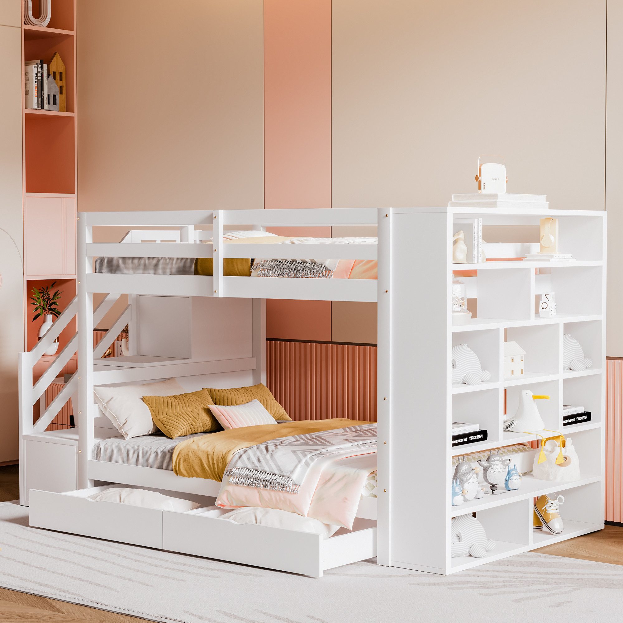 Merax Etagenbett 90x200cm mit Schließfächern und günstig online kaufen