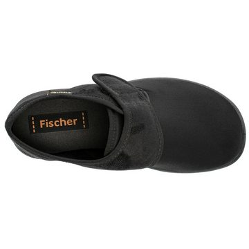 Fischer-Markenschuh Bad Wiessee Hausschuh aus Stretchmaterial, Frotteefutter, Weite L, Einlegesohle herausnehmbar
