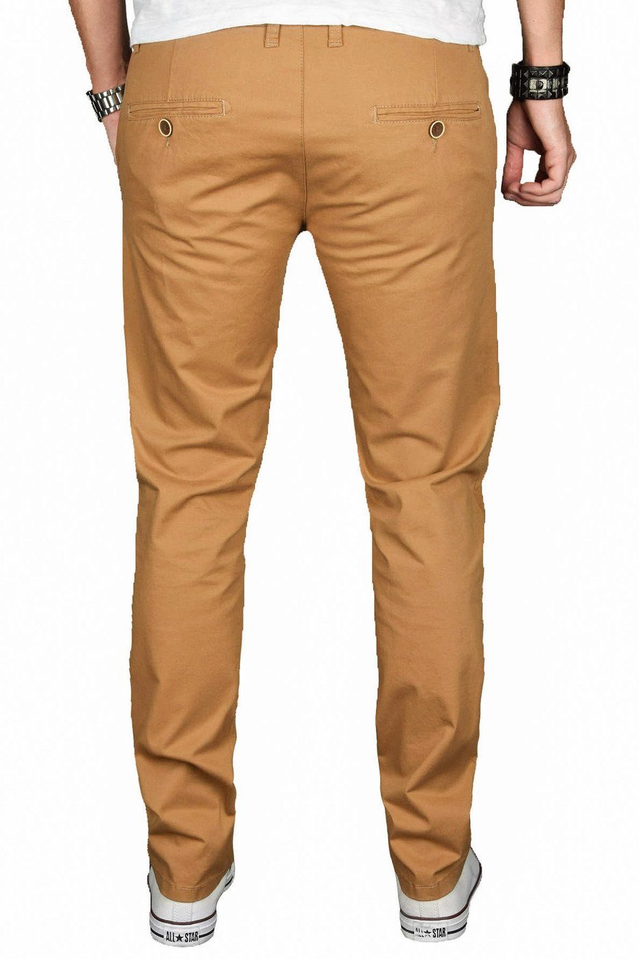 Alessandro Salvarini Chinohose Herren Slim Fit – Stretch Stoffhose Baumwolle Moderne Chino mit schmalem Schnitt und hohem Tragekomfort