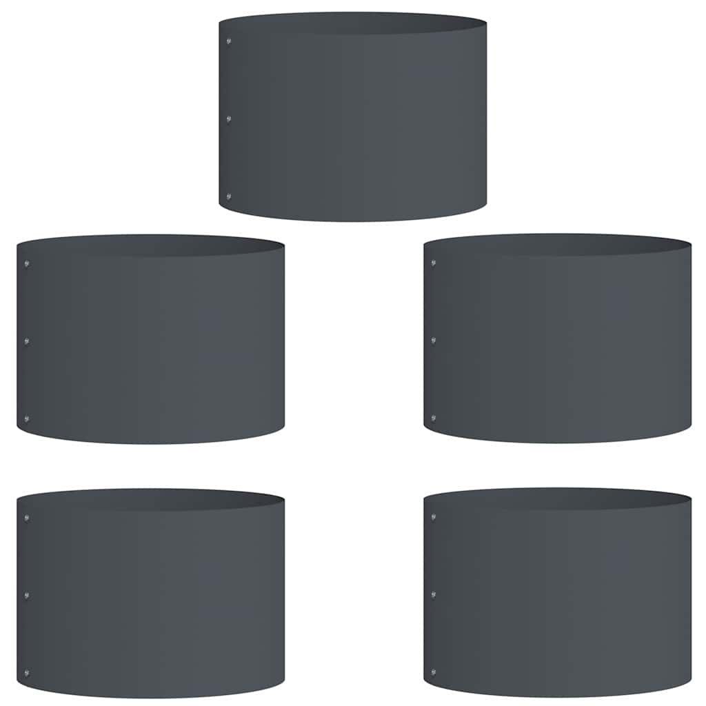 vidaXL Blumentopf Garten-Pflanzgefäß 5 pcs Anthrazit 30 x 30 x 20 cm (5 St) günstig online kaufen