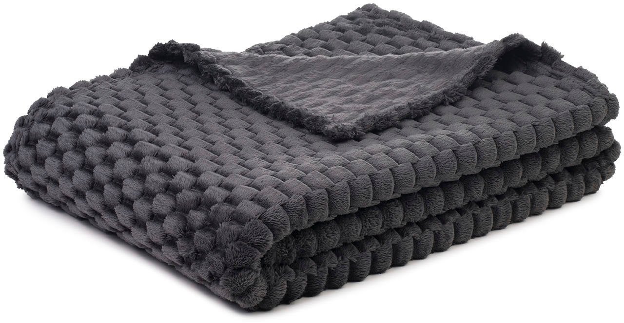 Wohndecke Decke 3D - Bubbles, Gözze, Jacquard gewebte Decke in 3D Optik günstig online kaufen