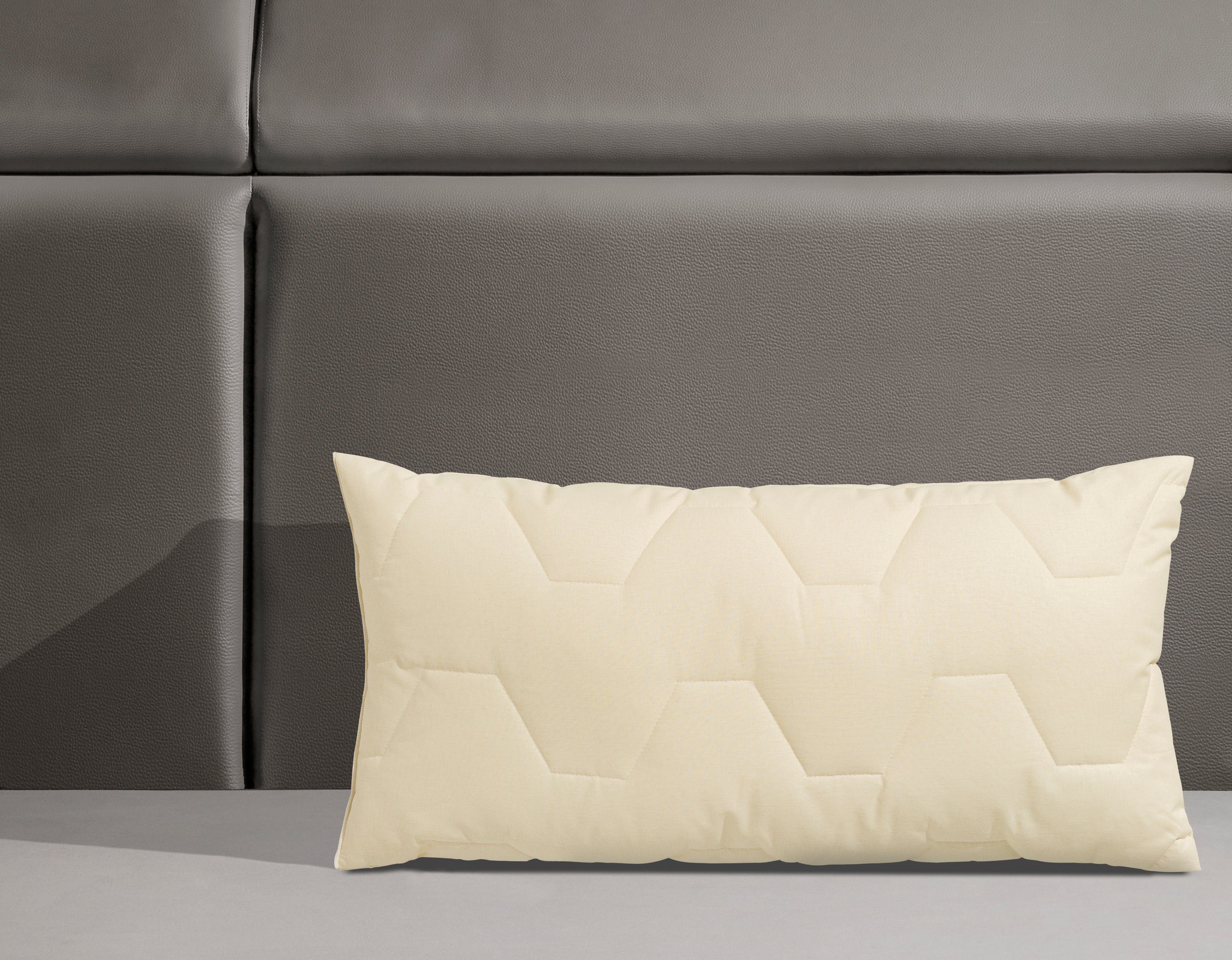 OTTO home Kunstfaserkopfkissen Kopfkissen 40x80 cm, 80x80 cm, Füllung: 100% Polyester, Bezug: 100% Baumwolle, Kissen made in Germany, langanhaltender Stützkomfort