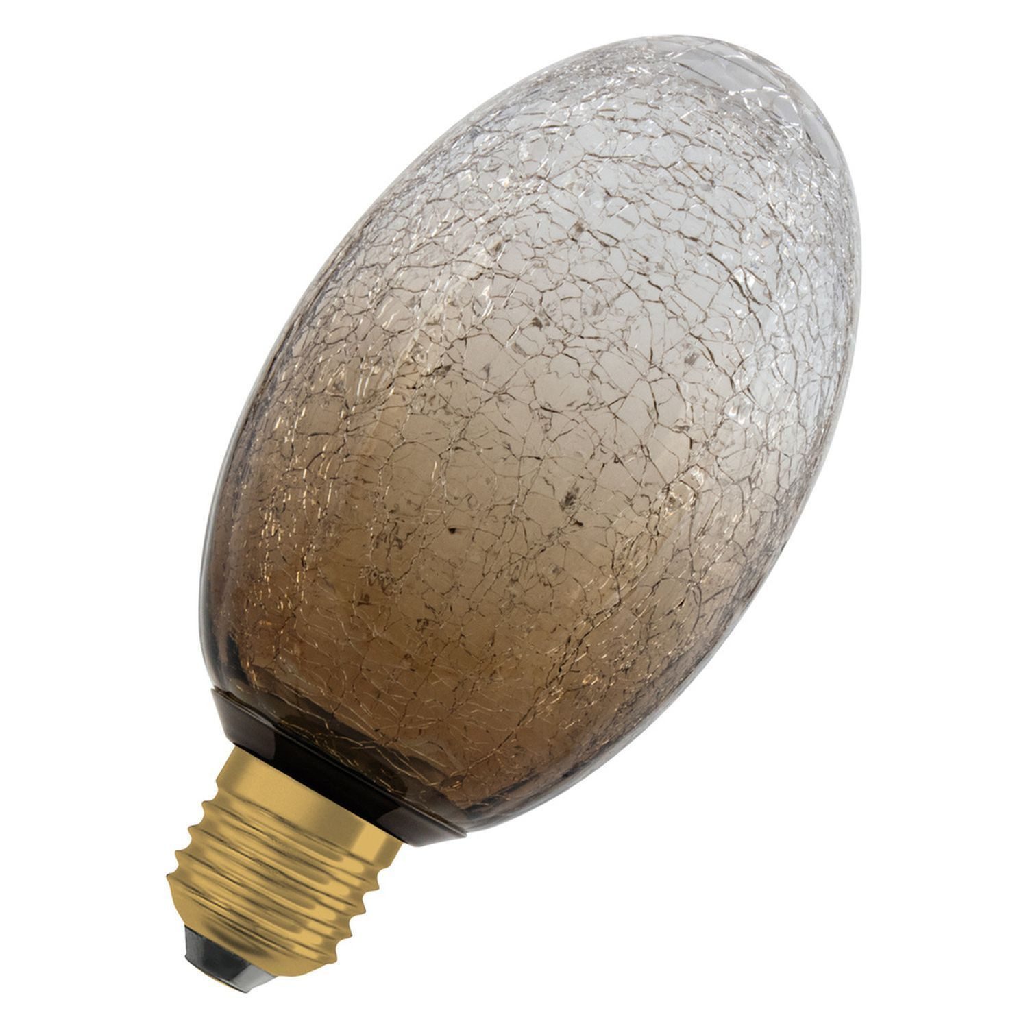 Licht-Erlebnisse LED-Leuchtmittel LAMP, E27, Warmweiß, warmweiß E27 Ø 9 cm 2700 K 300 lm Kerzenform Glas Braun Deko Lampe