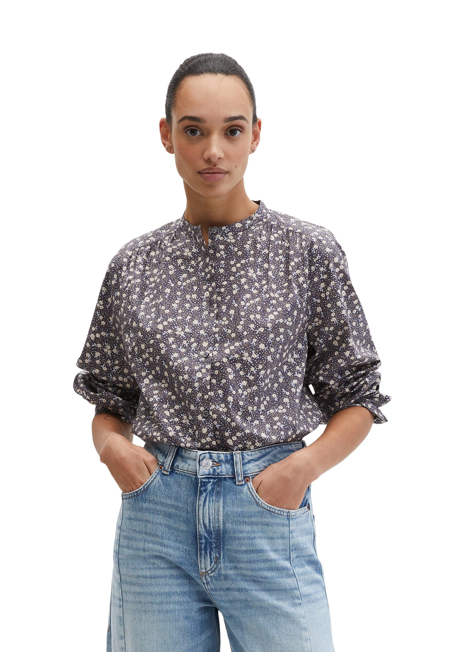 Marc O'Polo Langarmbluse aus leichter Papertouch-Popeline