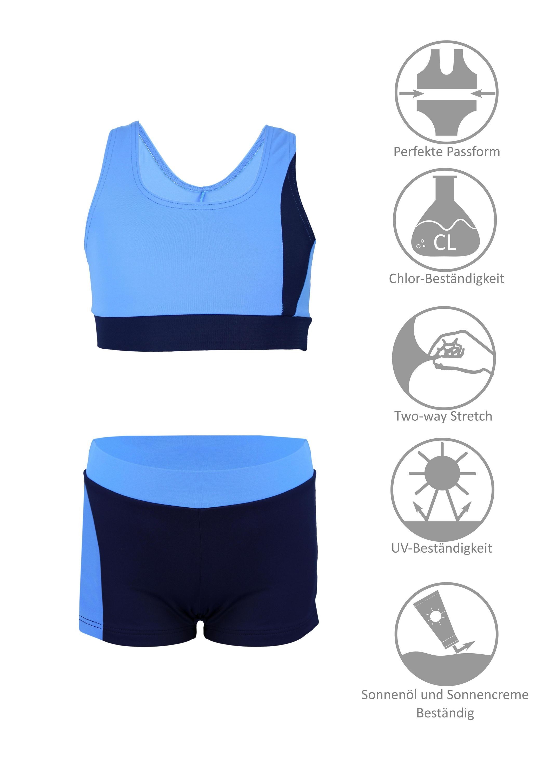 Aquarti Schwimmanzug Aquarti Mädchen Sport Bikini - Racerback Bustier & Badehose