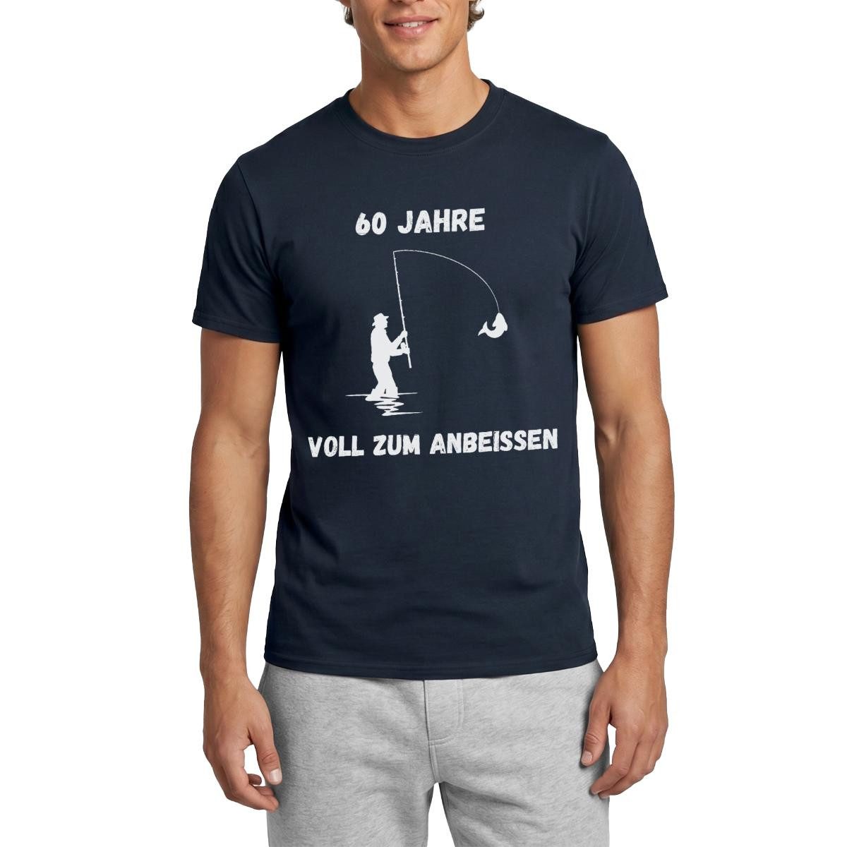 T-Shirt 60ster Geburtstag, Angler, Zum Anbeißen Männer T-Shirt