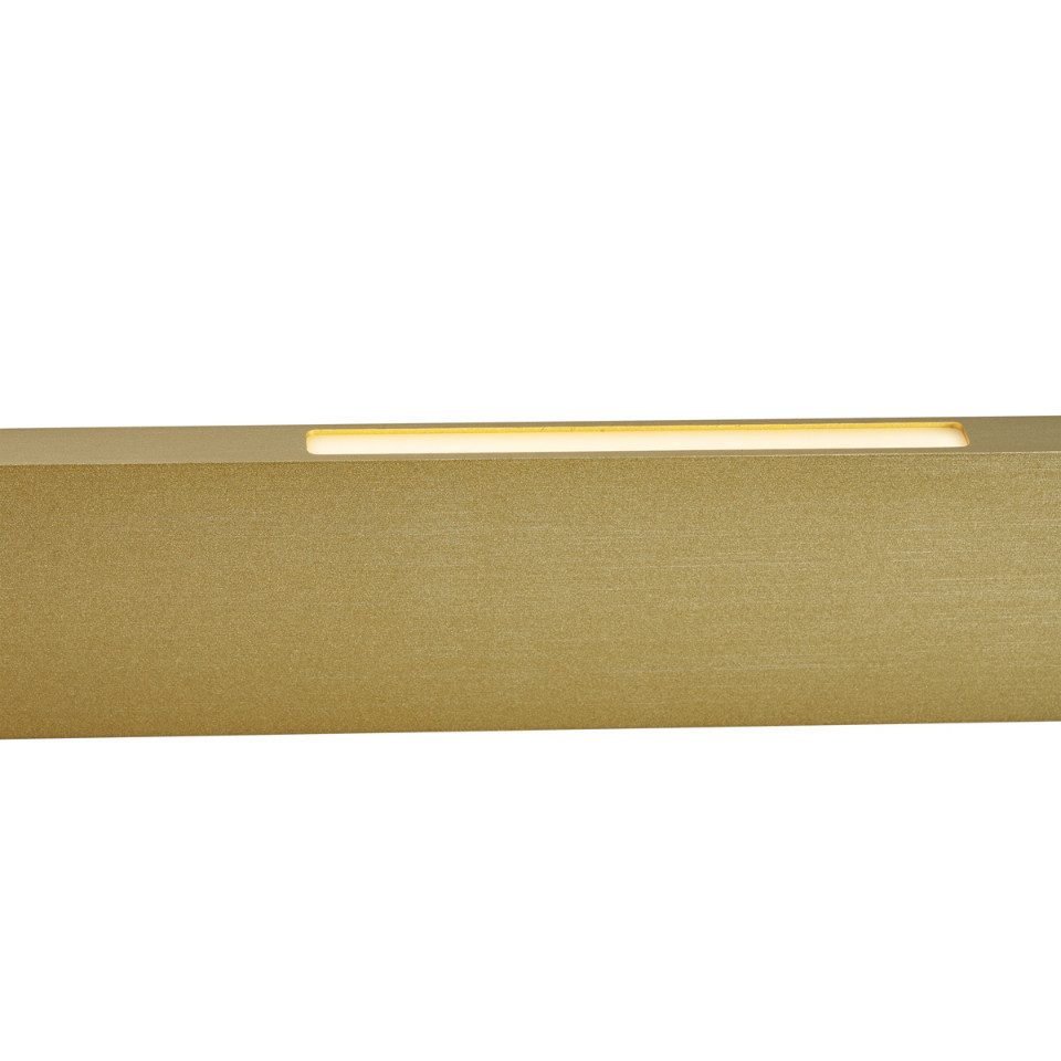 Qazqa Pendelleuchte Straight, Dimmbar, LED fest integriert, Extra-Warmweiß, QAZQA Hängeleuchte, integrated, Messing, Kunststoff, Modern