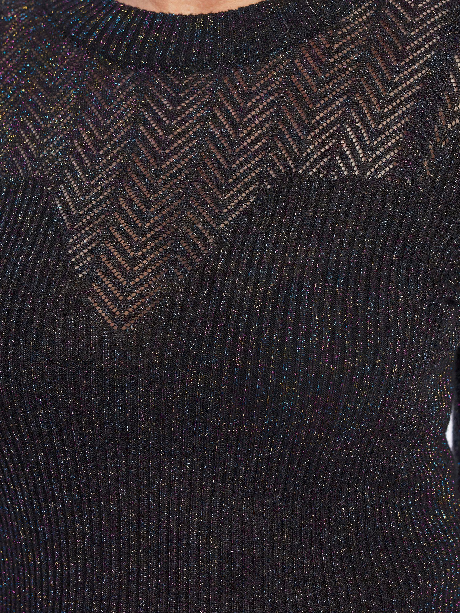 Edwina Eidtmann Strickpullover Langarmpullover mit Ajourstrick mit Ajourstrick