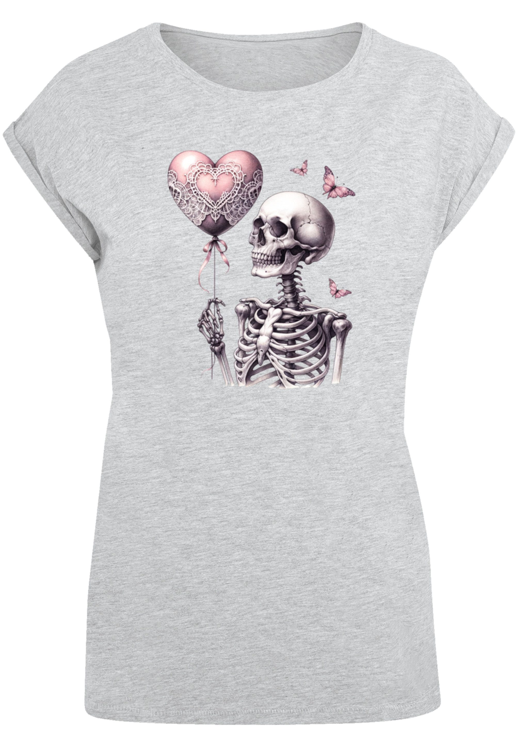 F4NT4STIC T-Shirt Skelett hält Herzballon Premium günstig online kaufen