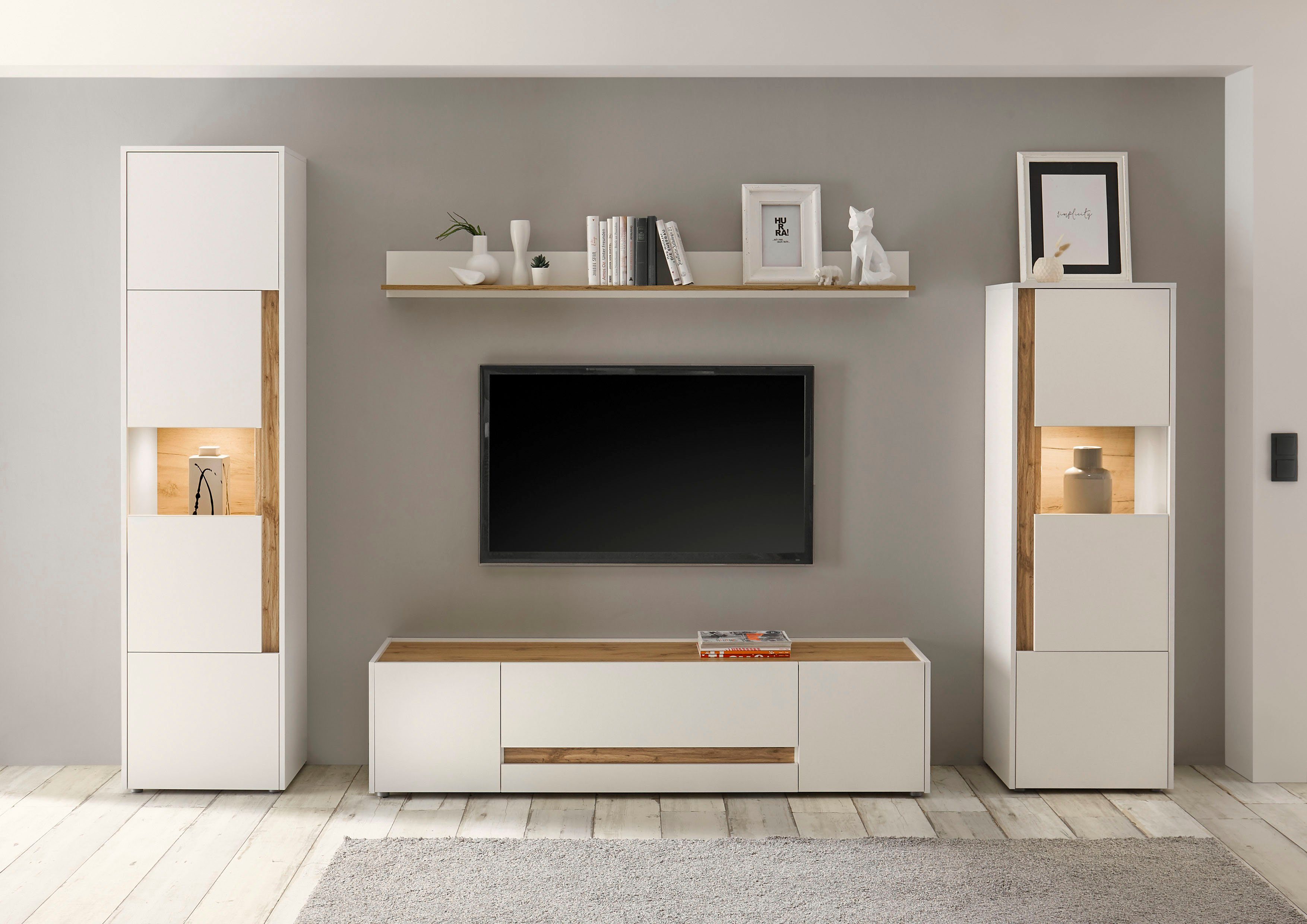 INOSIGN Wohnwand City/Giron, moderne Anbauwand, Komplettset in vielen Farbe günstig online kaufen