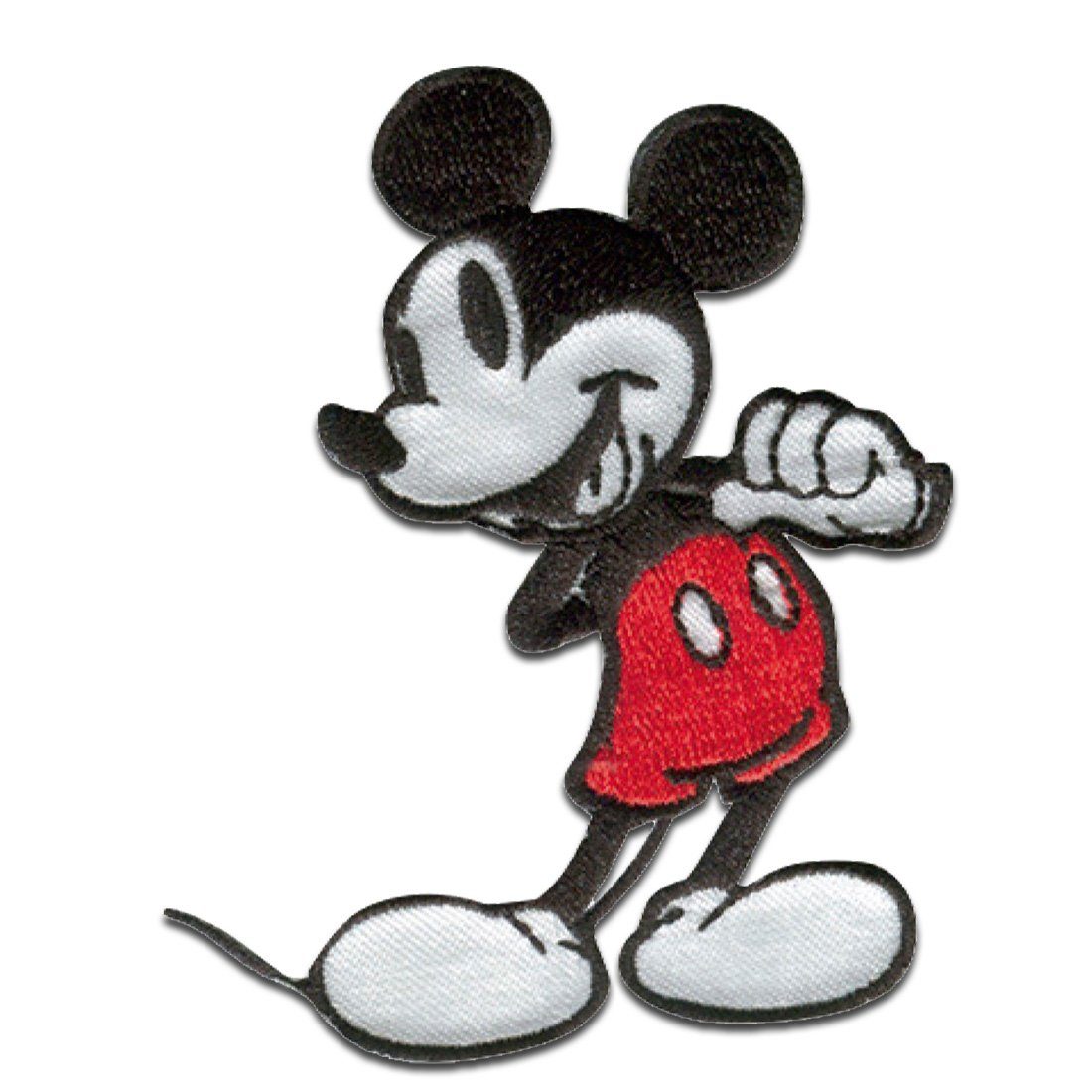 Disney Патч Bügelbild, Aufbügler, Applikationen, Patches, Flicken, zum aufbügeln, Polyester, Mickey Mouse 90 Jahre - Größe: 6,0 x 7,2 cm