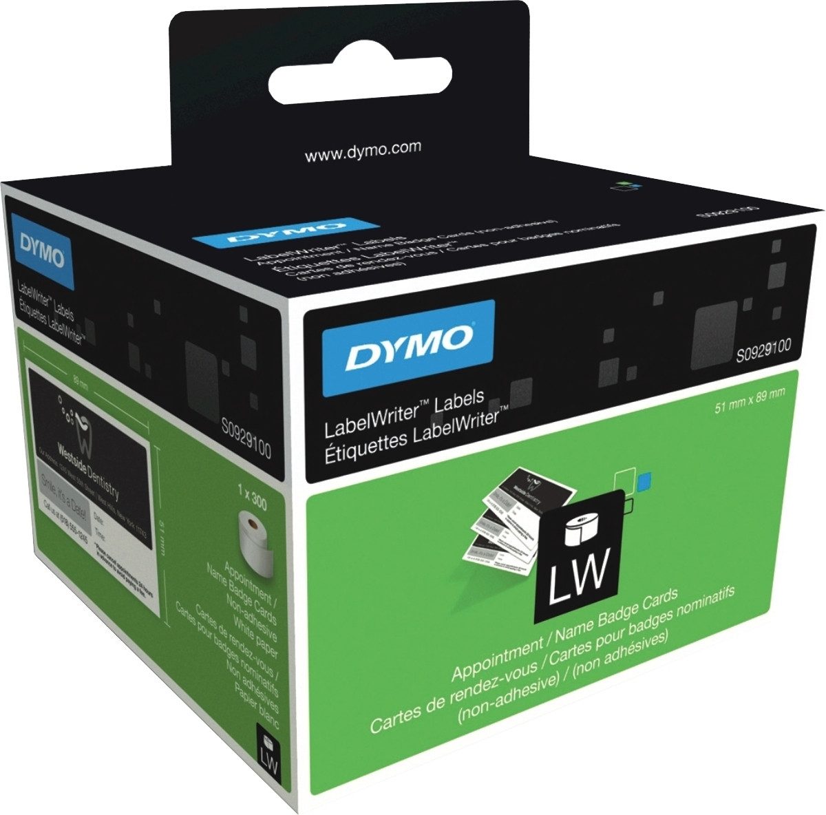 DYMO Etiketten Etiketten für Labelwriter Namensschilder 89x41mm weiß VE=300 Stück