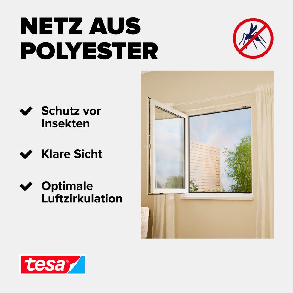 tesa Fliegengitter-Gewebe tesa Fliegengitter STANDARD 150 x 180 cm anthrazit