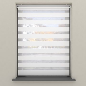 Doppelrollo 60x150, Lichtdurchlässig, Weiß, Cocoon Home, Klemmfix oder Bohren, Feuchtigkeitsbeständig