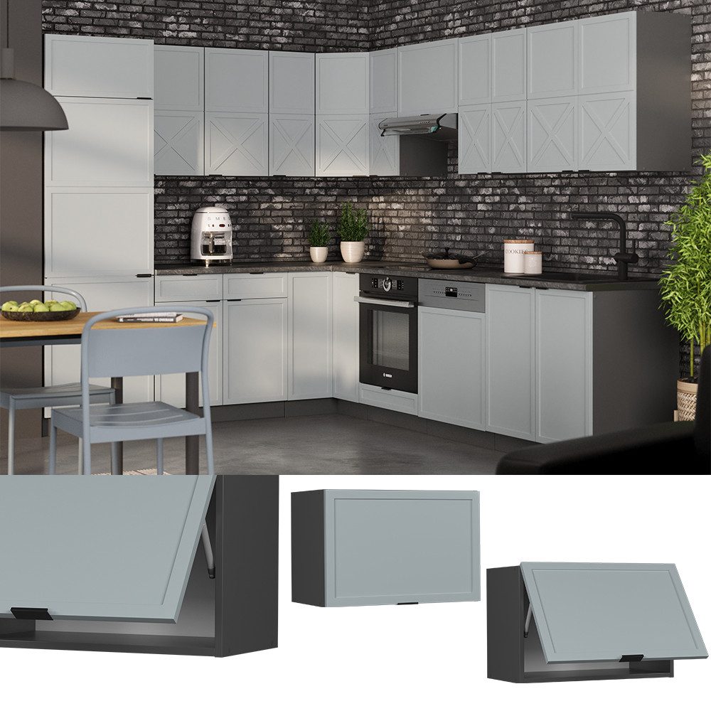 Vicco Hängeschrank Fame-Line, Hellblau-grau/Anthrazit, 60 cm günstig online kaufen