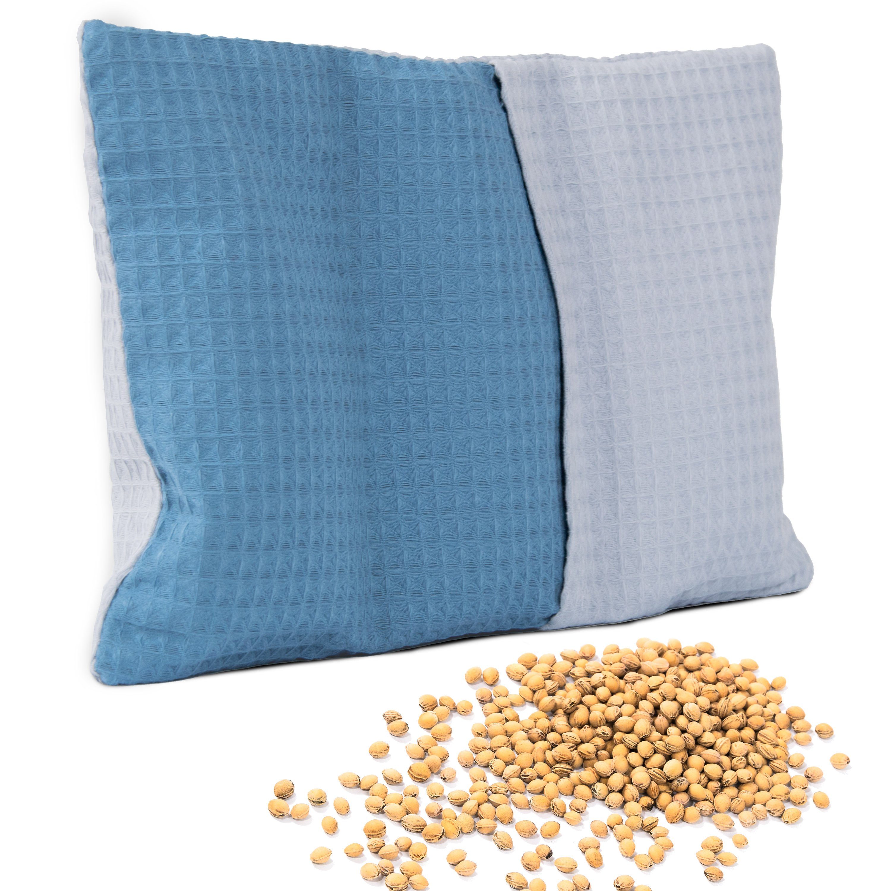 Amilian Подушка из вишневой косточки Подушка из вишневой косточки Nacken Schulter - Подушка из вишневой косточки Mikrowelle 20x30cm, Füllung: 100% Kirschkerne - Bezug: 100% Baumwolle, Kissen für Kinder, Erwachsene, ideal als Massagekissen, Грелки, Wärmekompresse, Kältekissen - 100% Baumwolle, 100% Kirschkerne