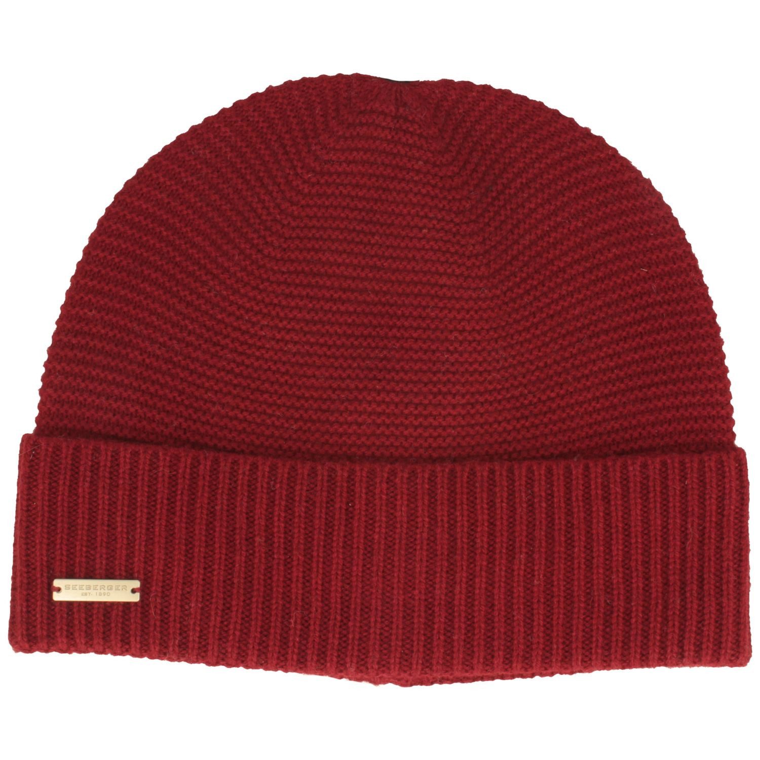 Seeberger Strickmütze Beanie mit Rippstrick-Umschlag günstig online kaufen