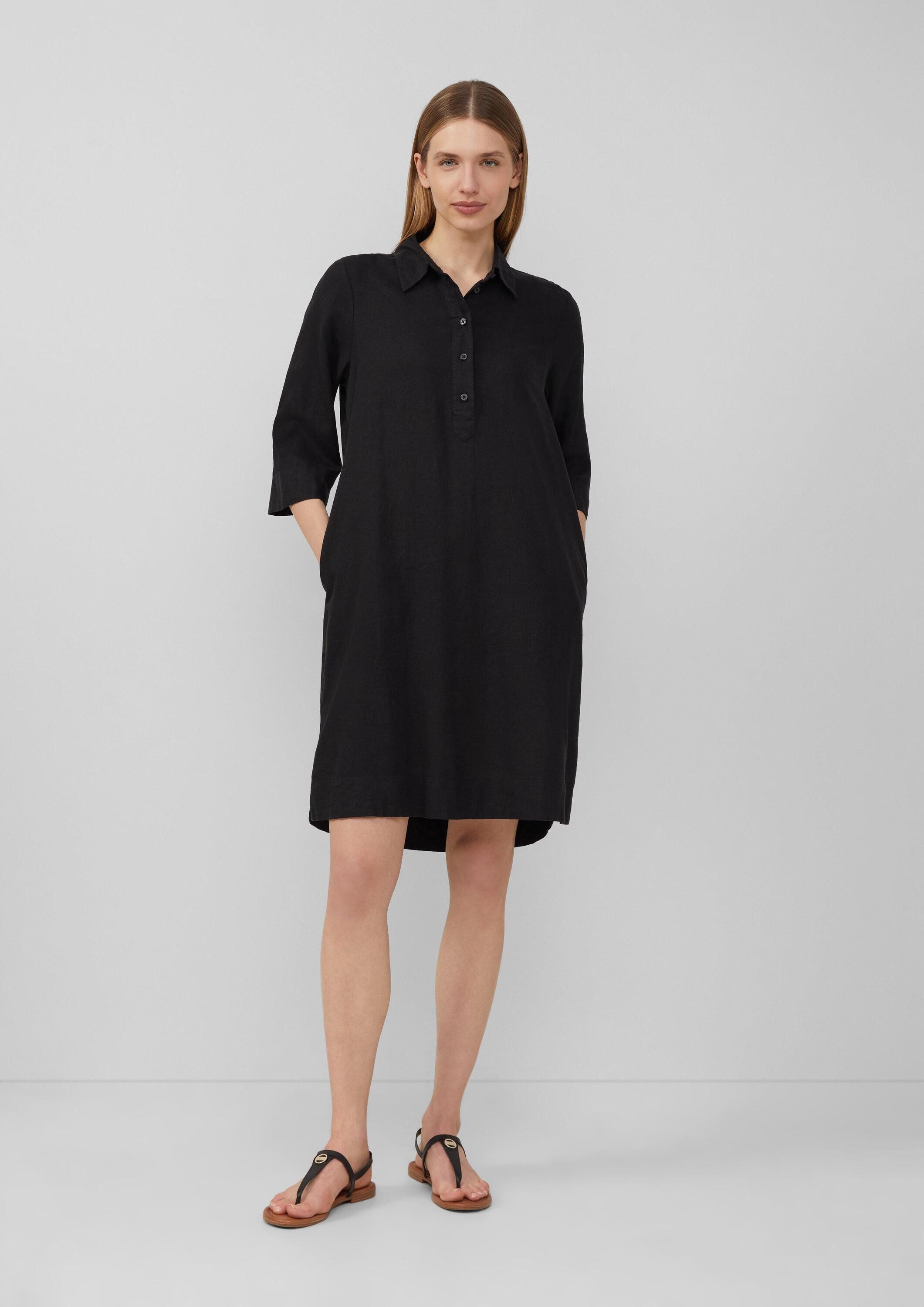 s.Oliver Minikleid Kleid Kurzes Blusenkleid aus Leinenmix mit Eingrifftasch günstig online kaufen