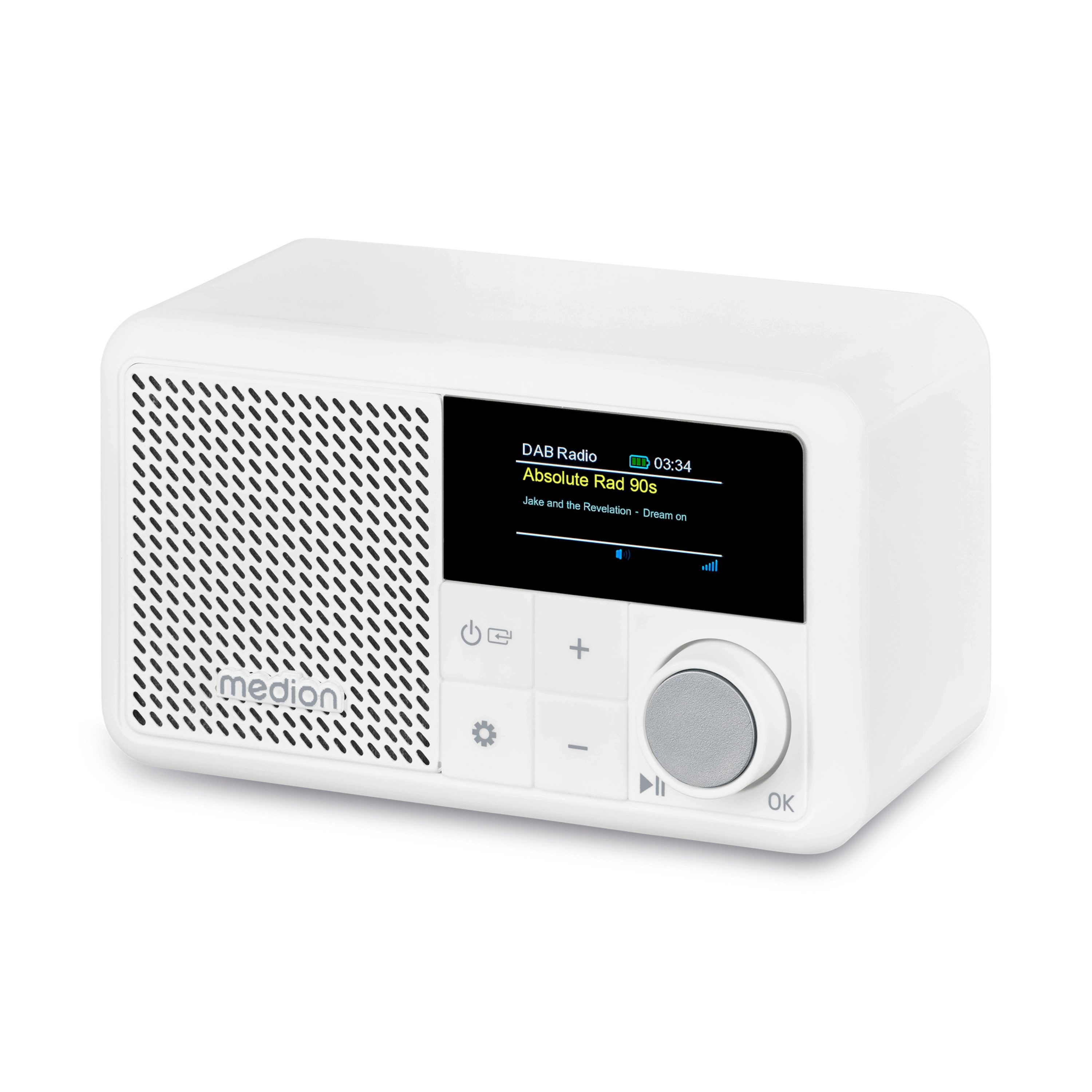 Medion® Tragbares DAB+ Radio MEDION® LIFE® S66822 (MD44822) Radio (MW/UKW, AM/FM, DAB+, RDS, 2 W, ca. 6,5 Akkulaufzeit, Farb-TFT-Display, Bluetooth® 5.3, IPX1-Schutz)
