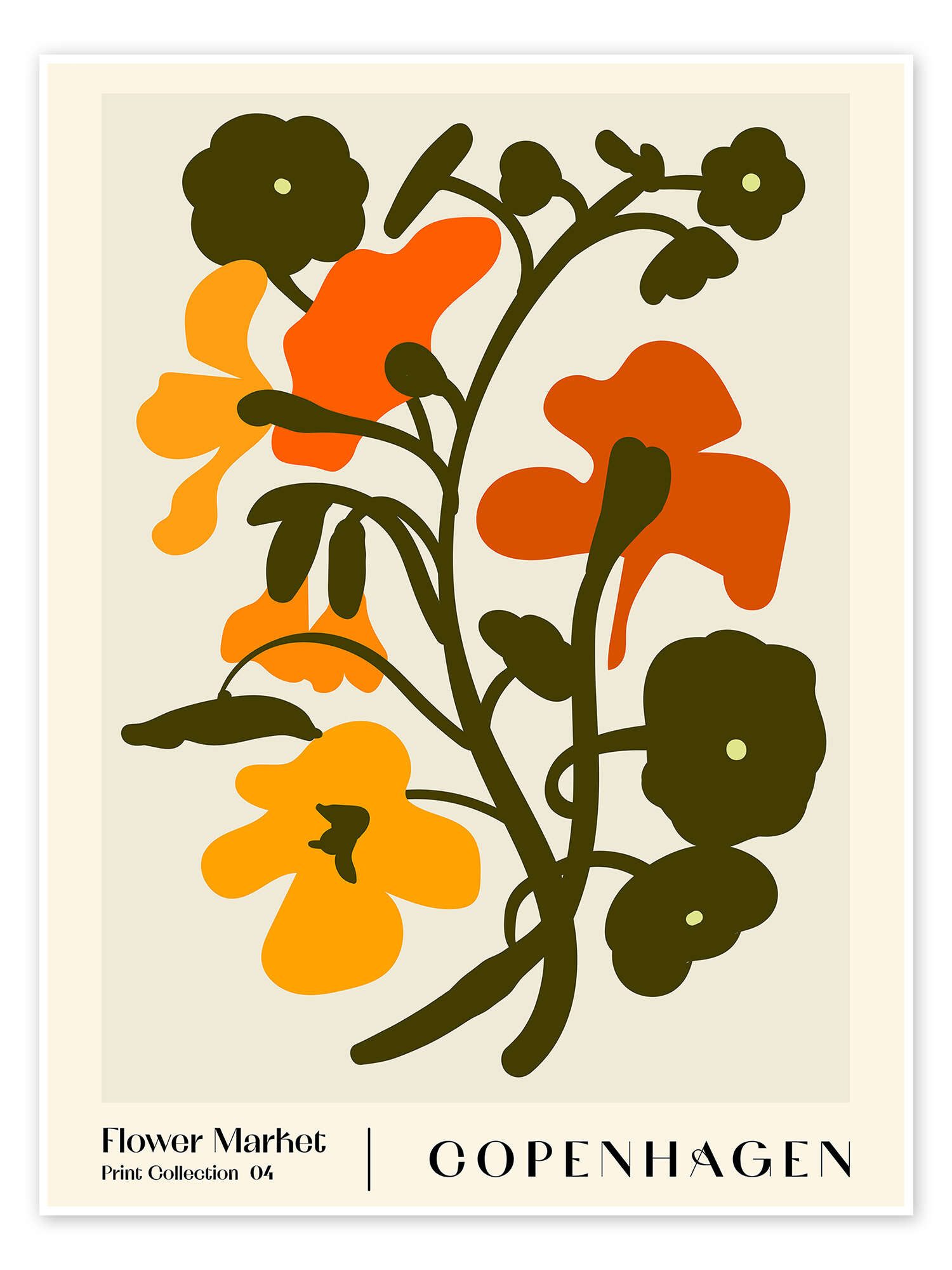 Posterlounge Wandbild Flower Market Copenhagen, NKTN, erhältlich als Poster, Leinwandbild, Wandsticker oder Acrylglasbild