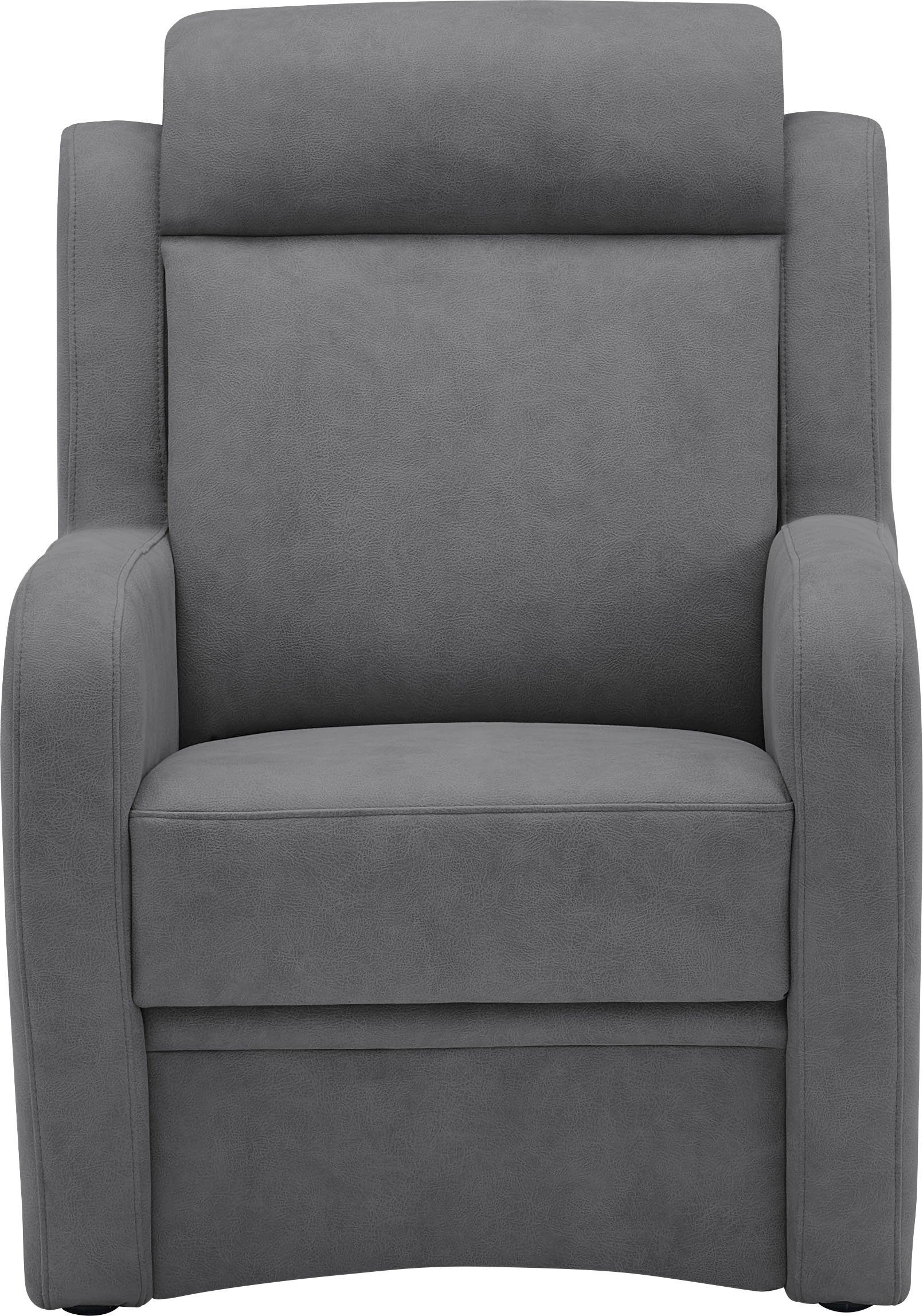 VILLA BECK Polstergarnitur 3-Sitzer Kopfteilverstellung, aus 46 und (3-tlg), 2x Varese, Sitzhöhe Sessel, Set in