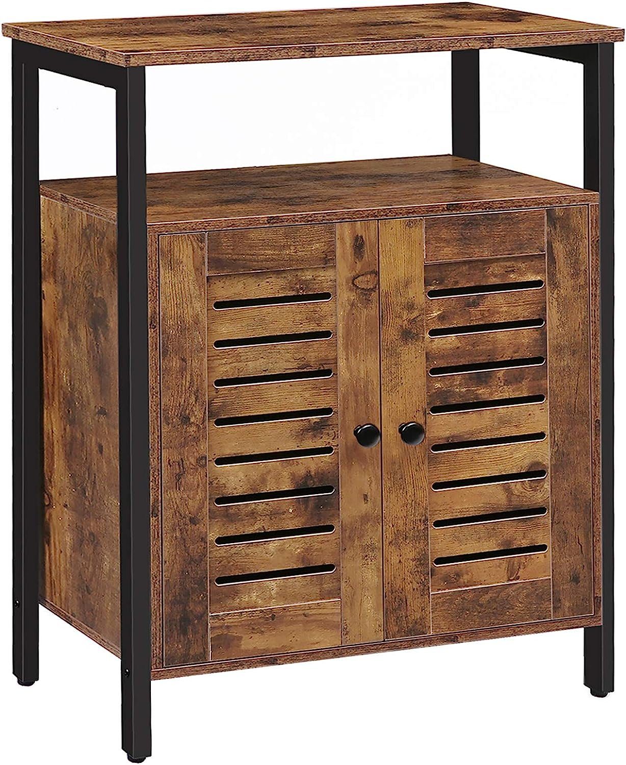 Hoobro Kommode Sideboard, Küchenschrank, Kommode Vintage verstellbaren Ablage