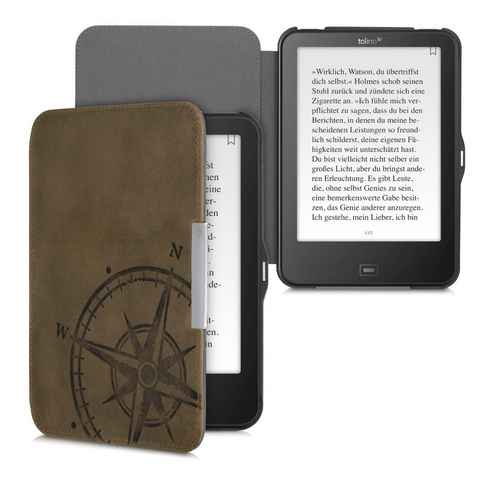 kalibri E-Reader-Hülle Hülle für Tolino Vision 1 / 2 / 3 / 4 HD, Leder eBook eReader Schutzhülle - Flip Cover Case
