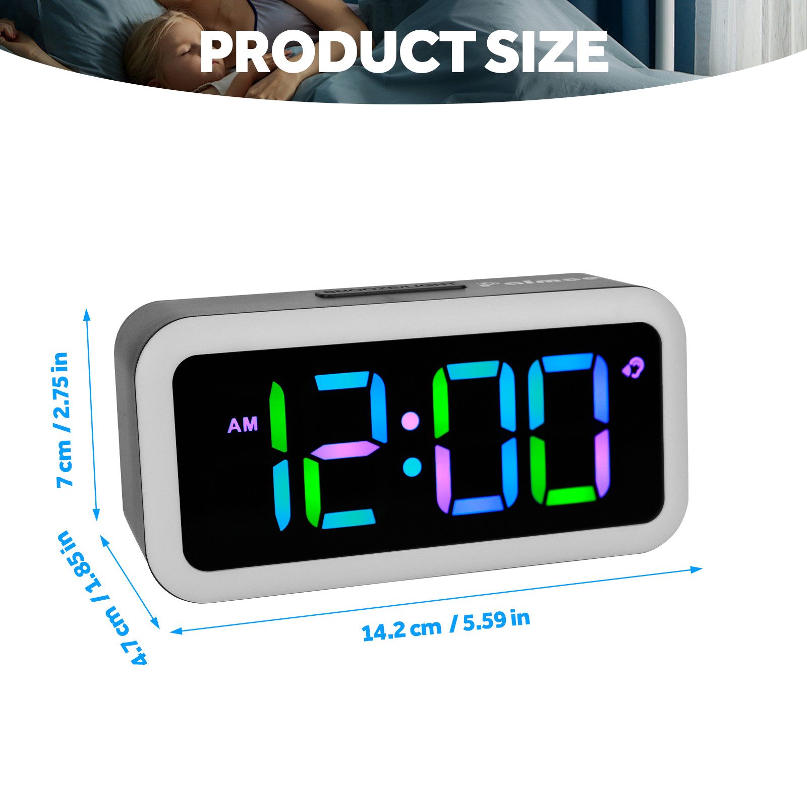 BlingBin Kinderwecker LED Wecker Digital, RGB-Farbiger günstig online kaufen