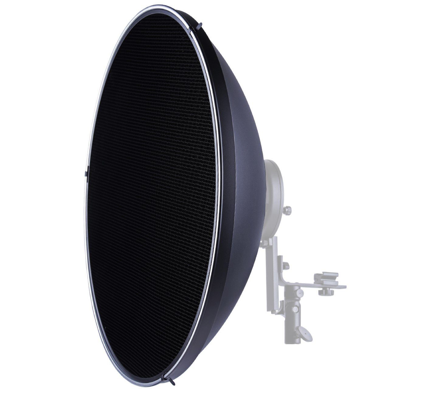 ayex Durchlichtschirm Beauty Dish Lichtformer für Bowens 55cm mit Wabenvorsatz und Diffusor