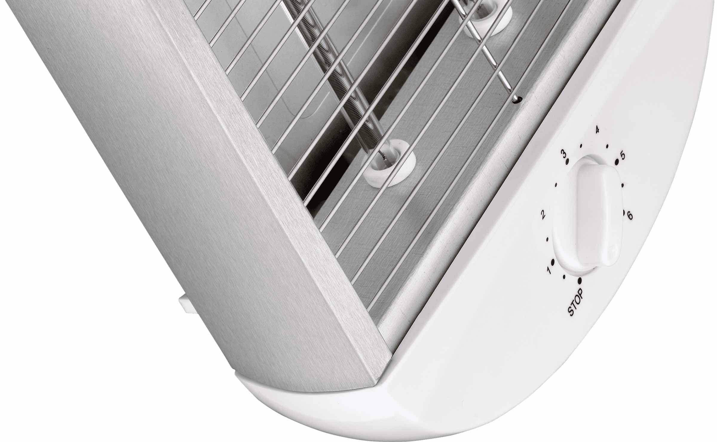 EPIQ Toaster 80001212 W Weiß, 600 Flach-Toaster Brötchen-Röster