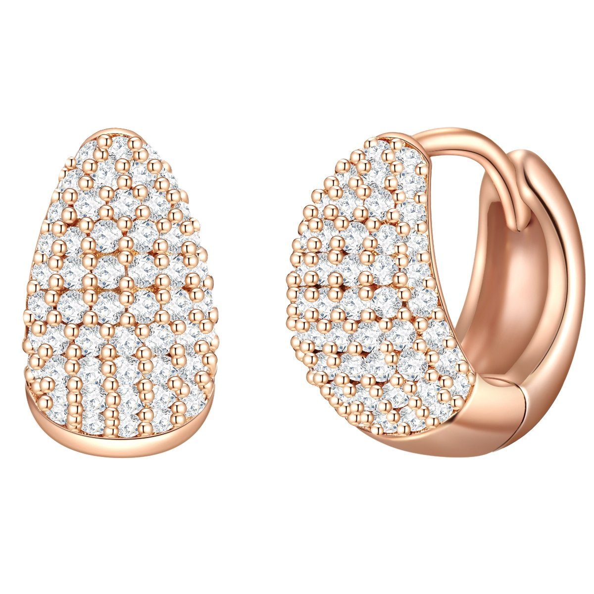 Glanzstücke München Paar Creolen roségold, aus Sterling Silber günstig online kaufen