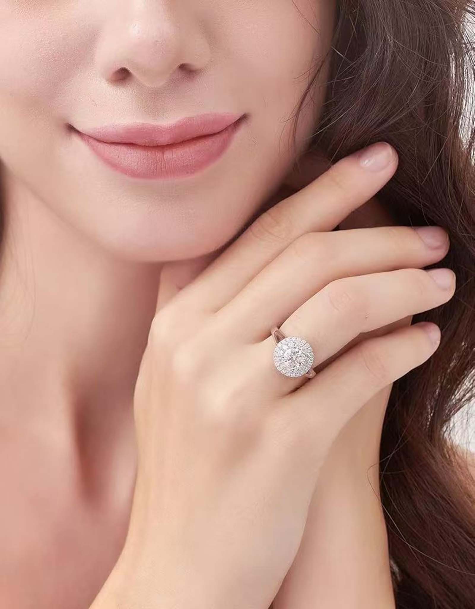 Jumpeak Diamantring 0.8ct D Vs1 3ex,lab grown diamant ring,verlobungsring,gold 585 ring, Eheringe,Liebes Geschenk für Sie,geschenk ideen für frau,14K Gold