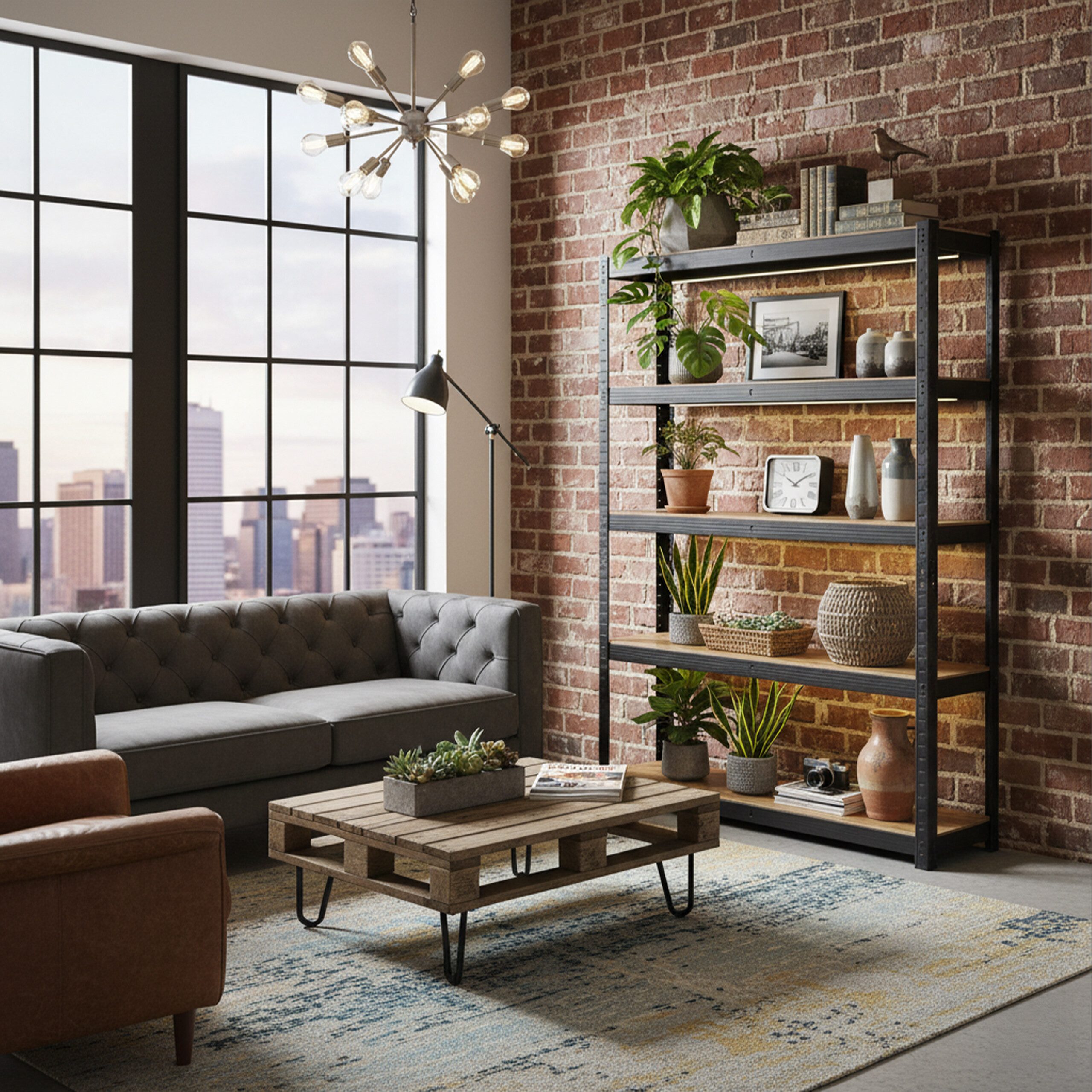 relaxdays Schwerlastregal Industrial 500 kg, 1-tlg., 40 x 120 x 200 cm – Bild 3 von 5