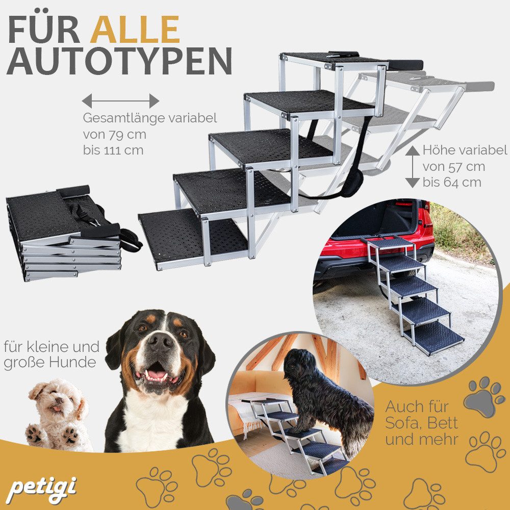 Petigi Hunderampe Hundetreppe Anti Rutsch Einstiegshilfe günstig online kaufen