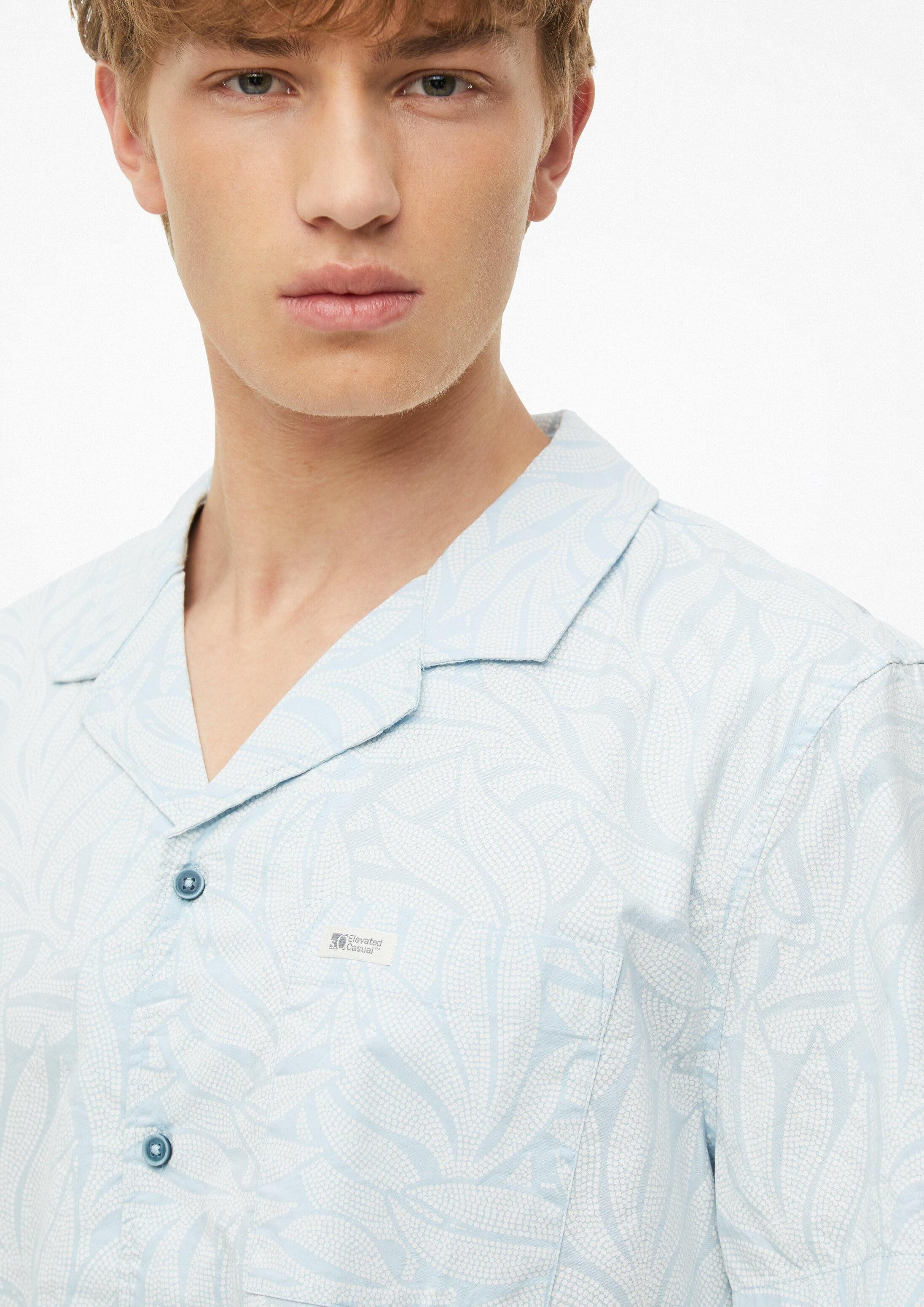 s.Oliver Kurzarmhemd Hemd Resort Fit: Gemustertes Kurzarmhemd aus Viskosemix – Bild 4 von 5