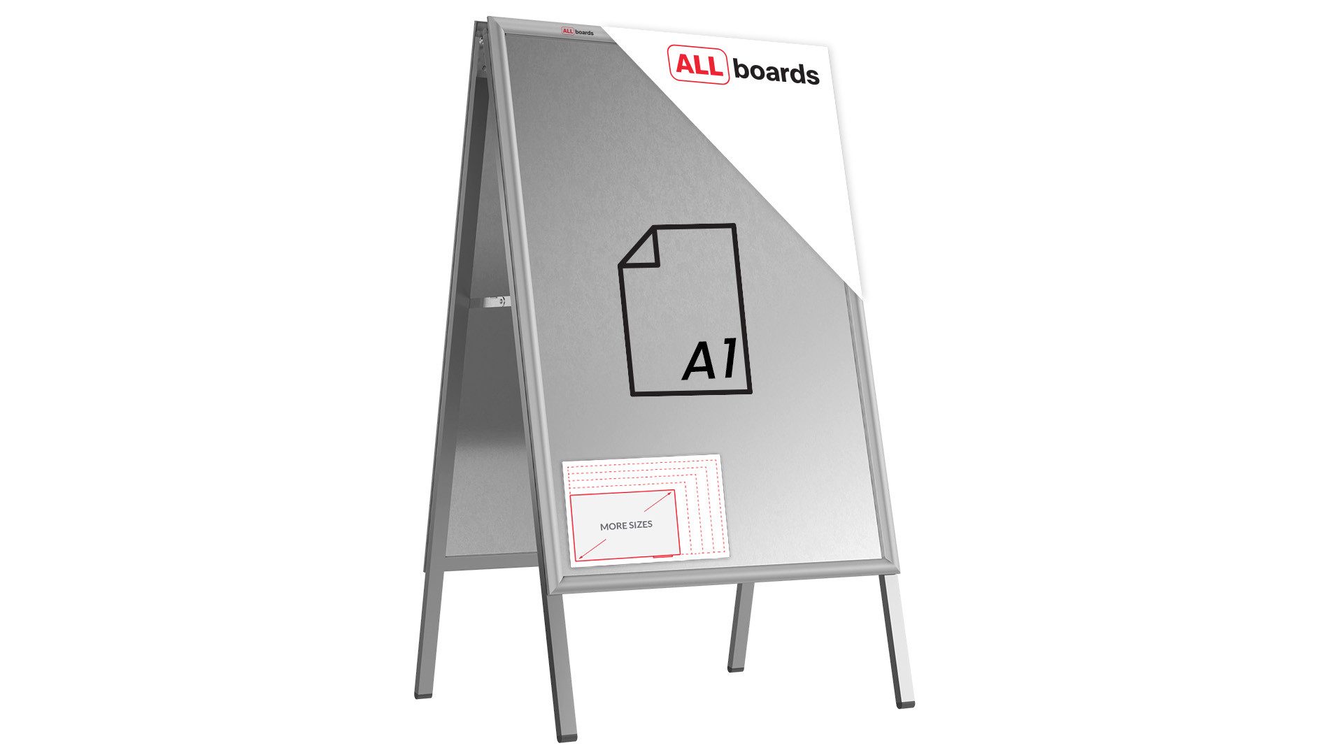 ALLboards Einzelrahmen ALLboards Doppelseitige Werbetafel Kundenstopper günstig online kaufen