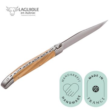 Laguiole en Aubrac Steakmesser Steak Messer Olivenholz original mit Zertifikat, Handarbeit, aus Frankreich