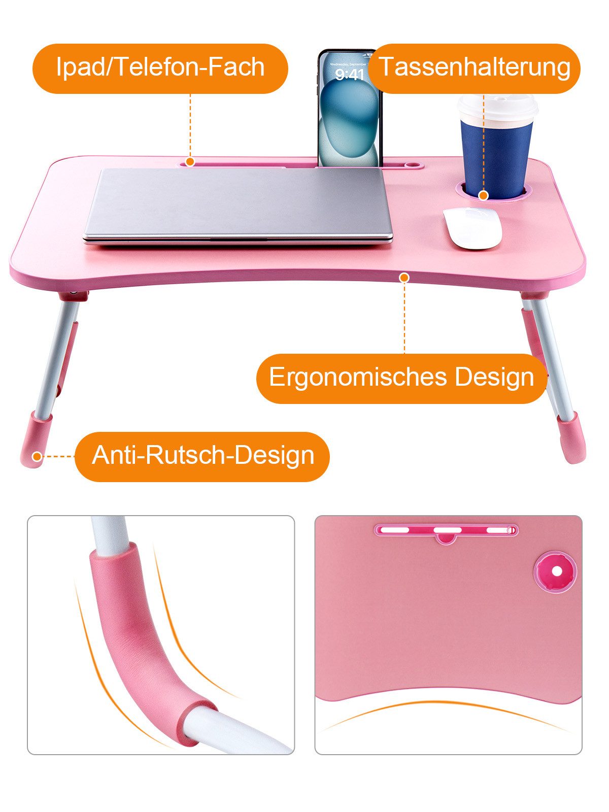 Youyijia Wickeltisch Laptoptisch Betttisch Laptopständer Bett-Schreibtisch günstig online kaufen